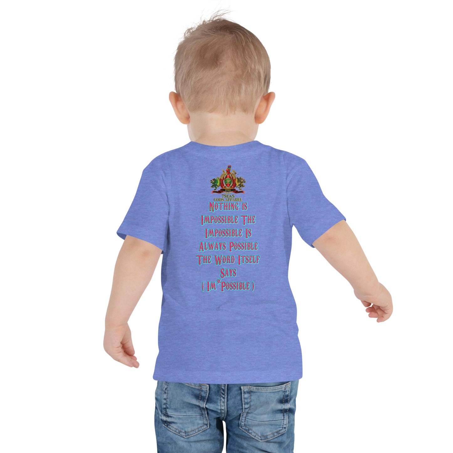 YEMAYA - BYRD OF THE 7SEAS GODS APPAREL - BLUE/PINK - Toddler Gods/Boys Short Sleeve Tee