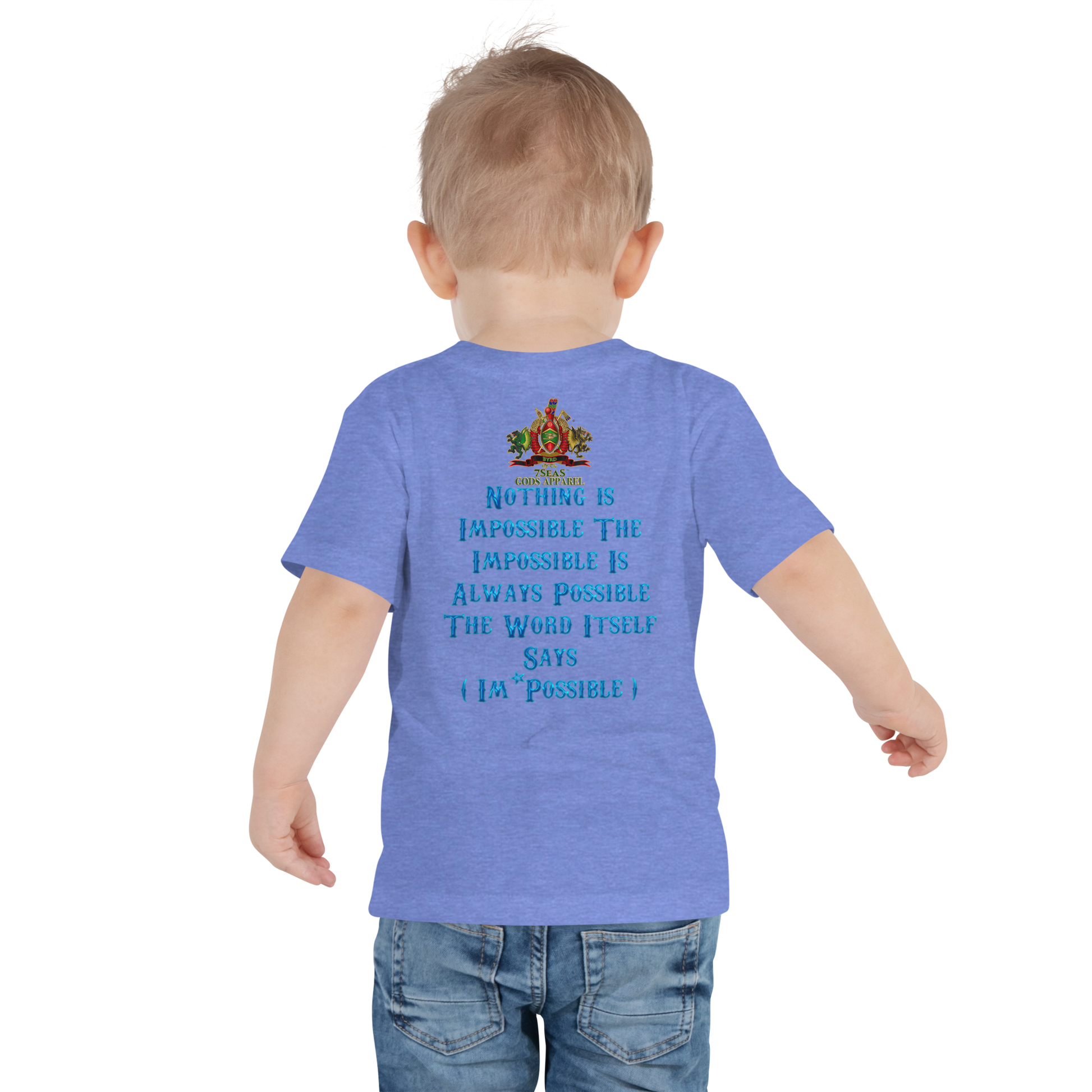 PTAH - BYRD OF THE 7SEAS GODS APPAREL - BLUE - Toddler Gods/Boys Short Sleeve Tee