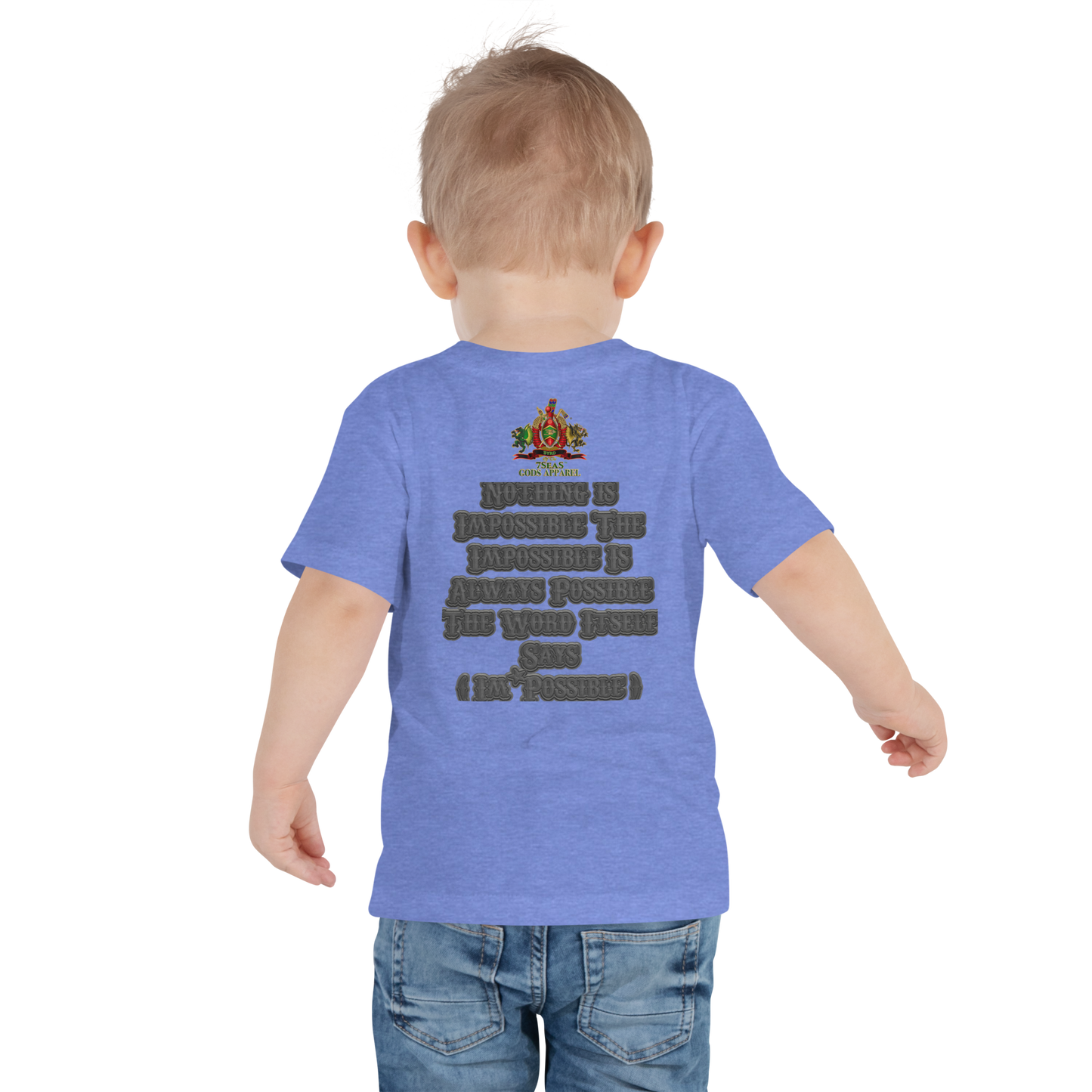 AMUN MIN - Grey - BYRD OF THE 7SEAS GODS APPAREL - Toddler Gods/Boys Short Sleeve Tee