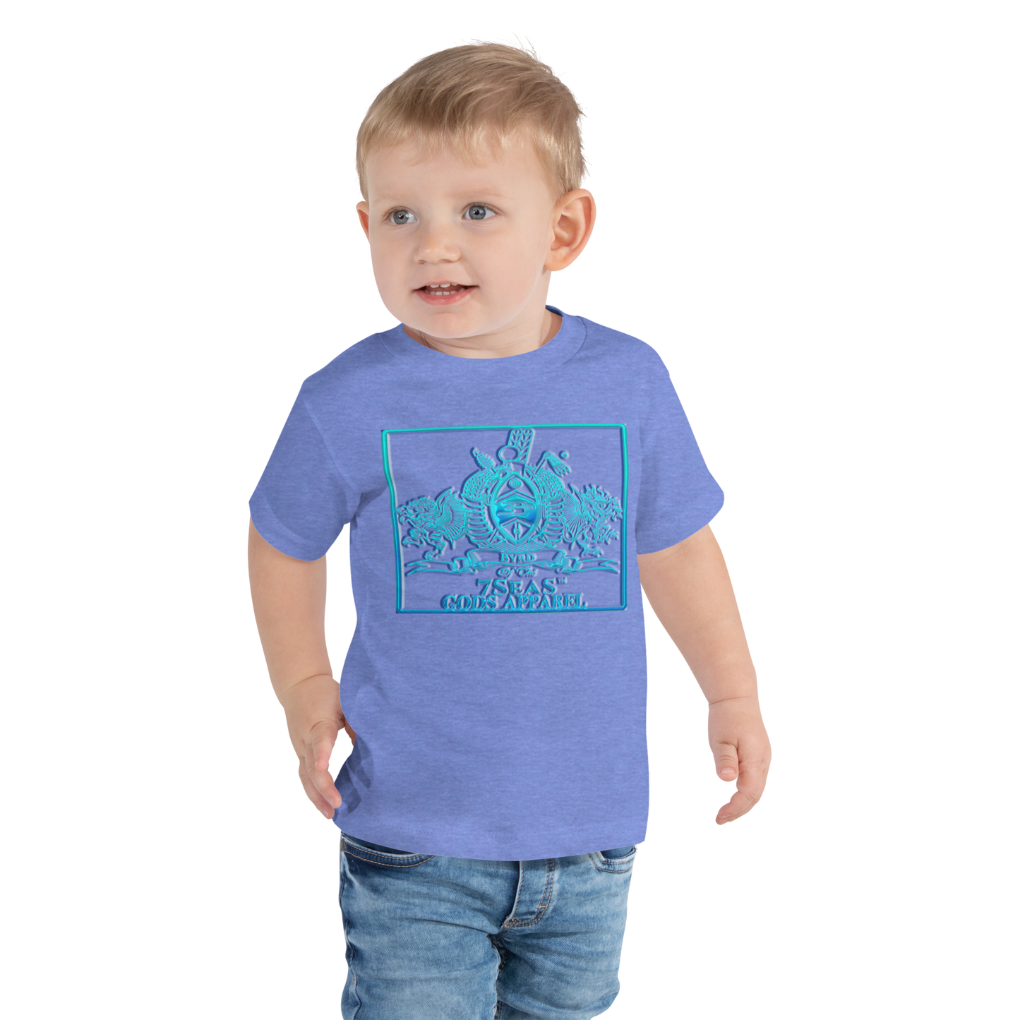 PTAH - BYRD OF THE 7SEAS GODS APPAREL - BLUE - Toddler Gods/Boys Short Sleeve Tee