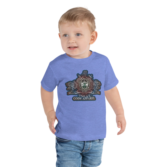 SOBEK - BYRD OF THE 7SEAS GODS APPAREL - BLUE/RED/GREEN Toddler Gods/Boys Short Sleeve Tee