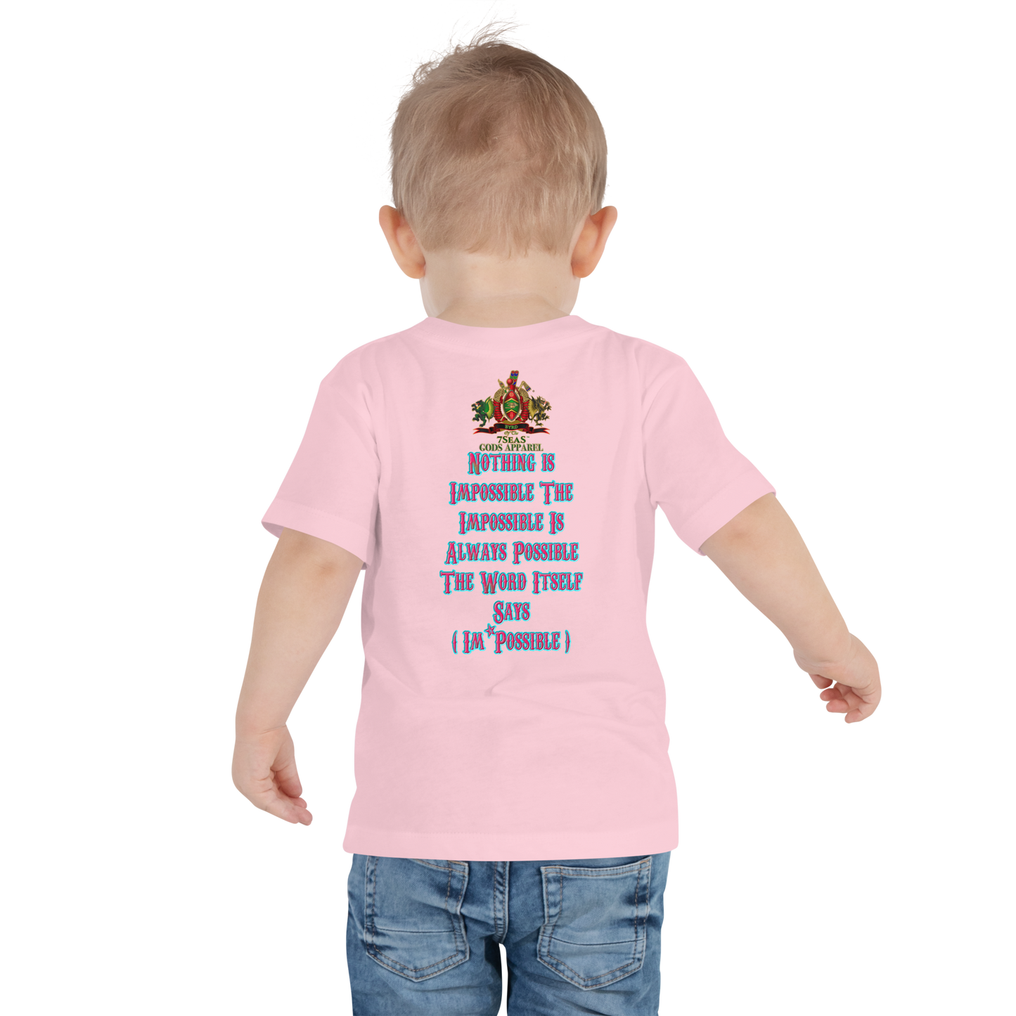 YEMAYA - BYRD OF THE 7SEAS GODS APPAREL - BLUE/PINK - Toddler Gods/Boys Short Sleeve Tee