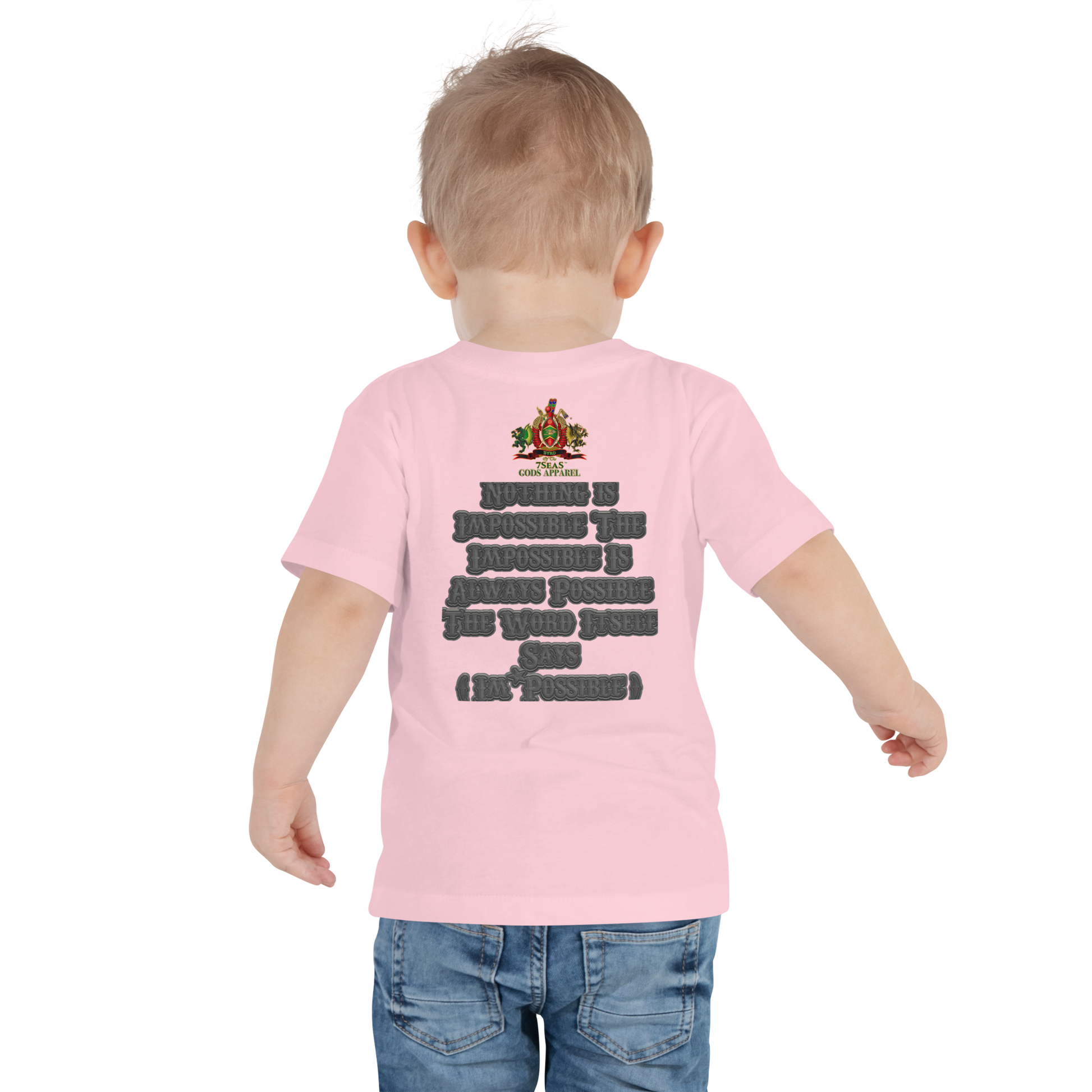 AMUN MIN - Grey - BYRD OF THE 7SEAS GODS APPAREL - Toddler Gods/Boys Short Sleeve Tee