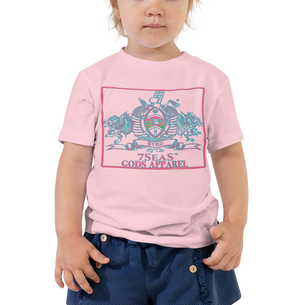 YEMAYA - BYRD OF THE 7SEAS GODS APPAREL - BLUE/PINK - Toddler Goddess/Girls Short Sleeve Tee