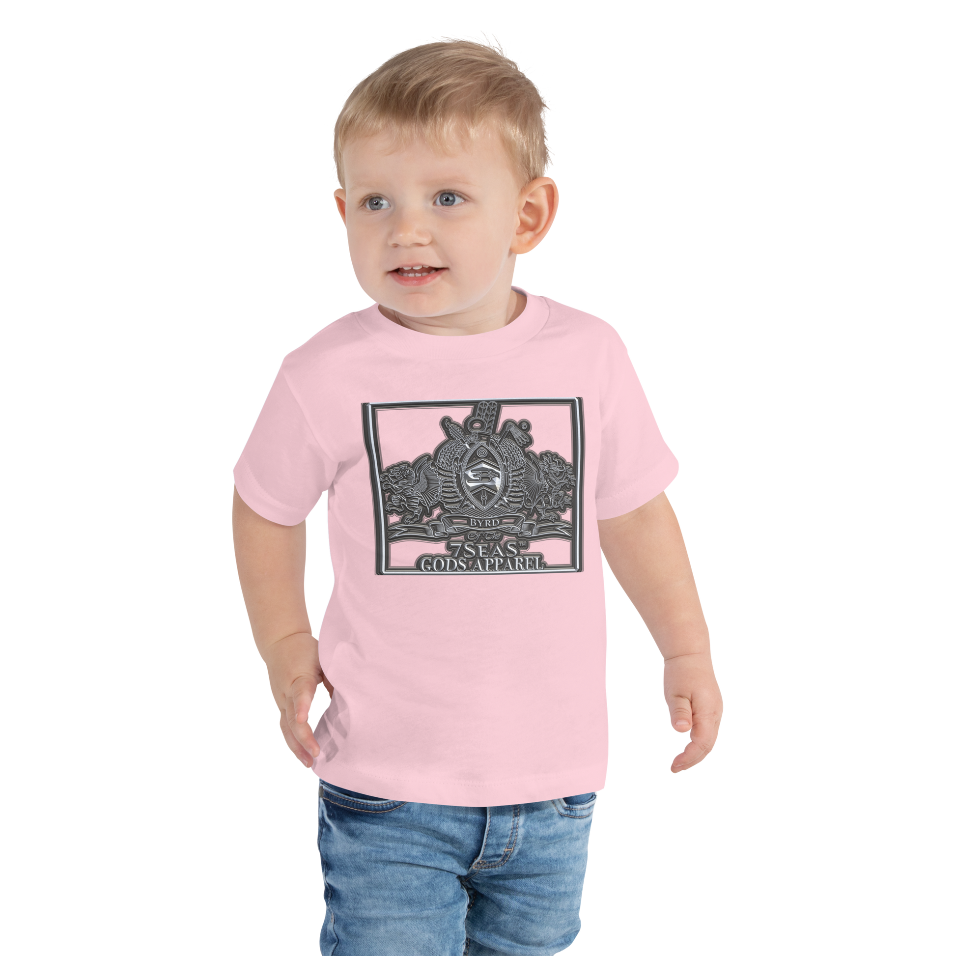 AMUN MIN - Grey - BYRD OF THE 7SEAS GODS APPAREL - Toddler Gods/Boys Short Sleeve Tee