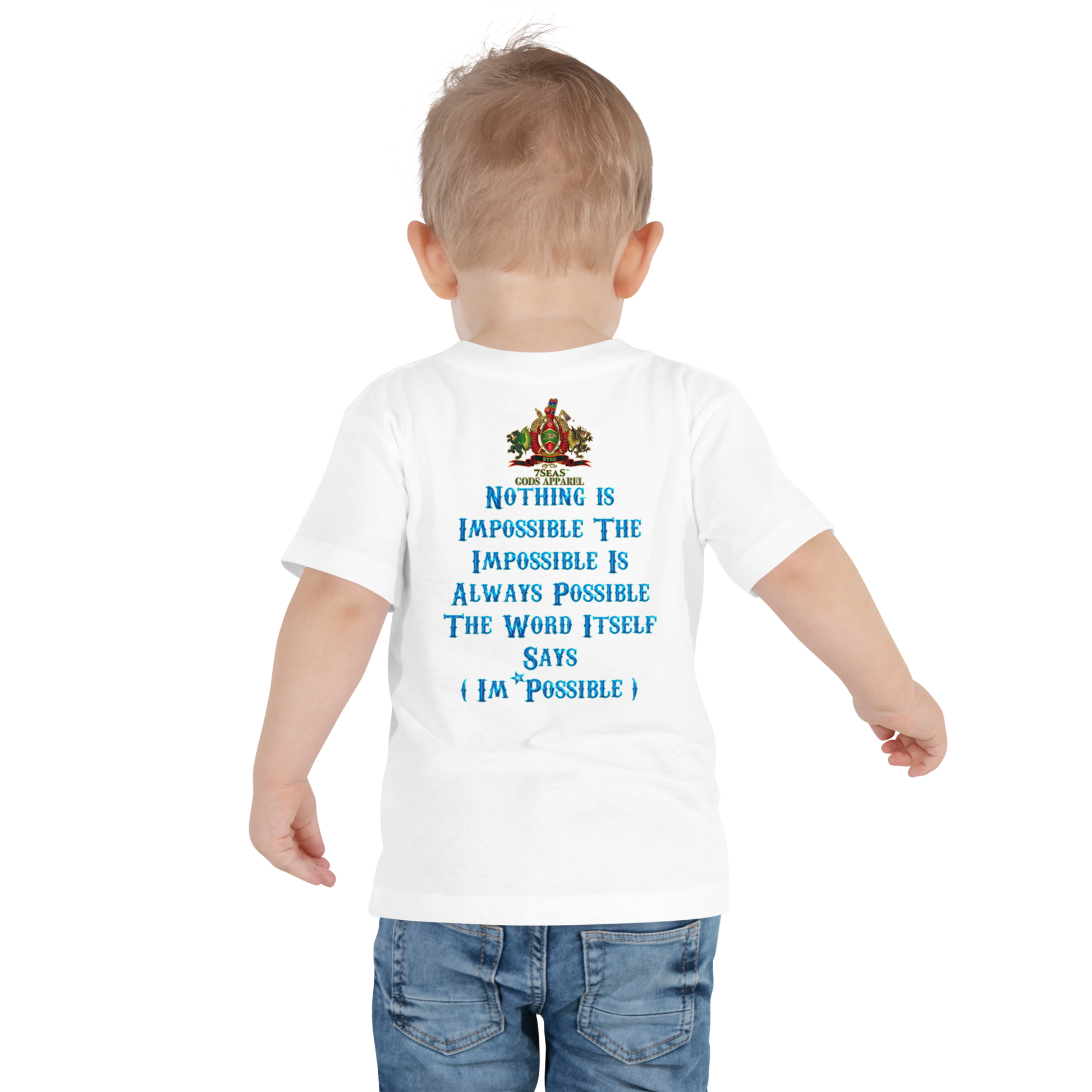 PTAH - BYRD OF THE 7SEAS GODS APPAREL - BLUE - Toddler Gods/Boys Short Sleeve Tee