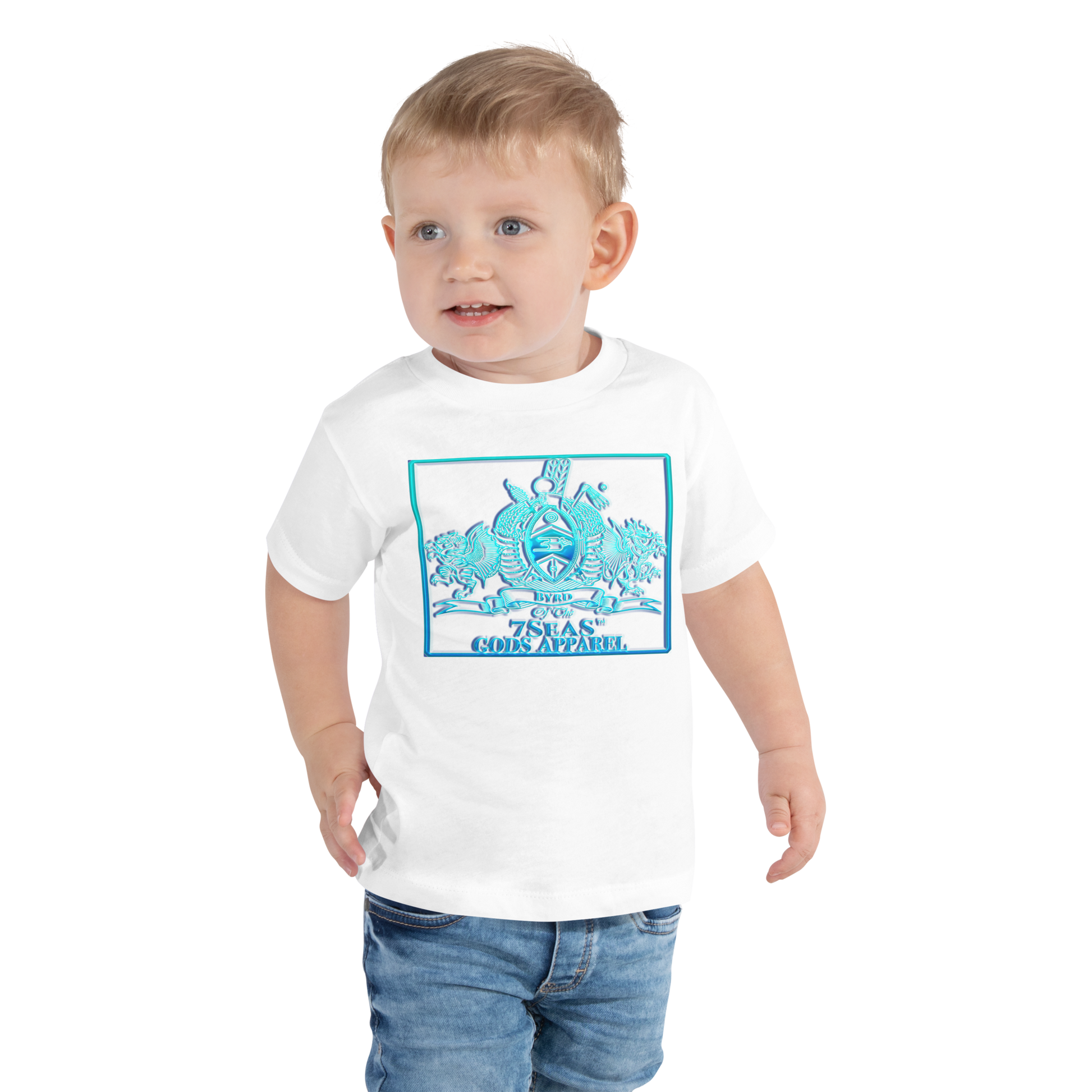 PTAH - BYRD OF THE 7SEAS GODS APPAREL - BLUE - Toddler Gods/Boys Short Sleeve Tee