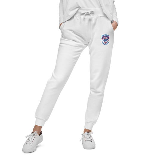 World Is A Jungle - BYRD OF THE 7SEAS GODS APPAREL - TIGER EDITION - YEMAYA - Goddess/Women Embroidery Unisex fleece sweatpants