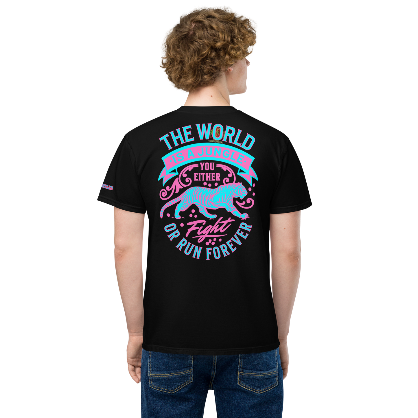 World Is A Jungle - BYRD OF THE 7SEAS GODS APPAREL - TIGER EDITION - YEMAYA - Gods/Mens Unisex garment-dyed pocket t-shirt