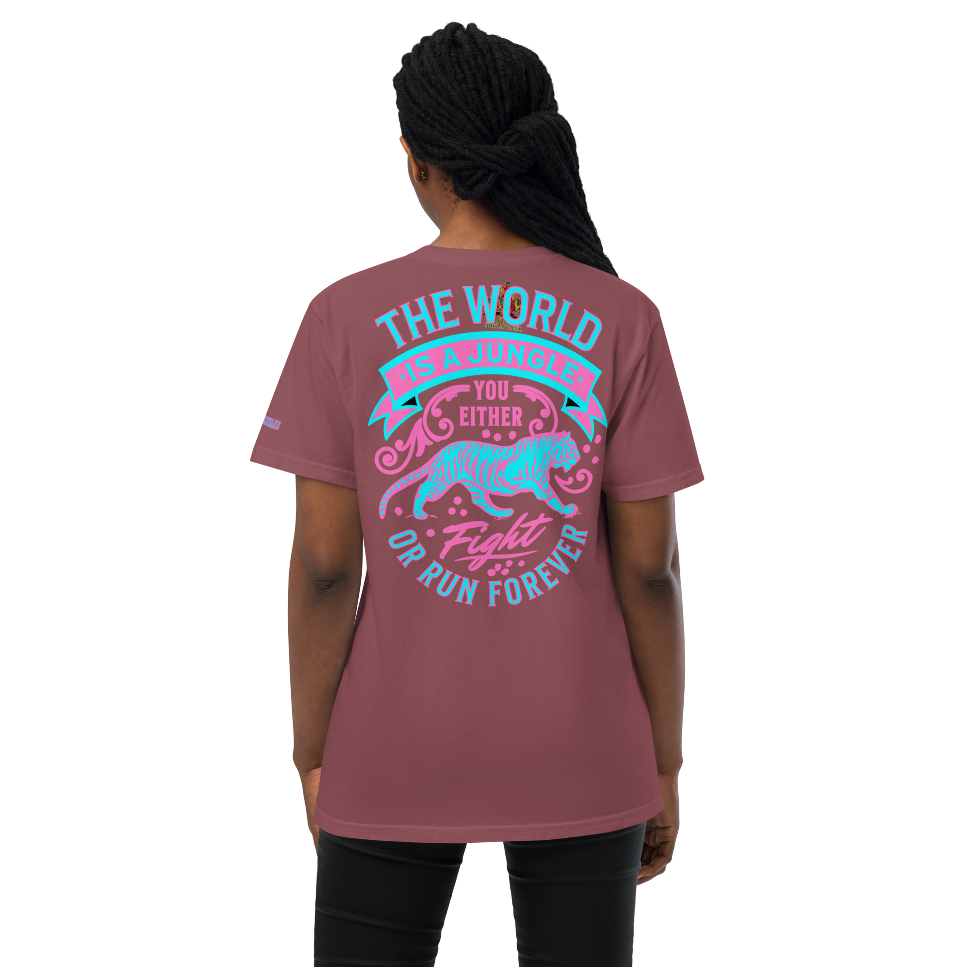 World Is A Jungle - BYRD OF THE 7SEAS GODS APPAREL - TIGER EDITION - YEMAYA - Goddess/Women Unisex garment-dyed pocket t-shirt