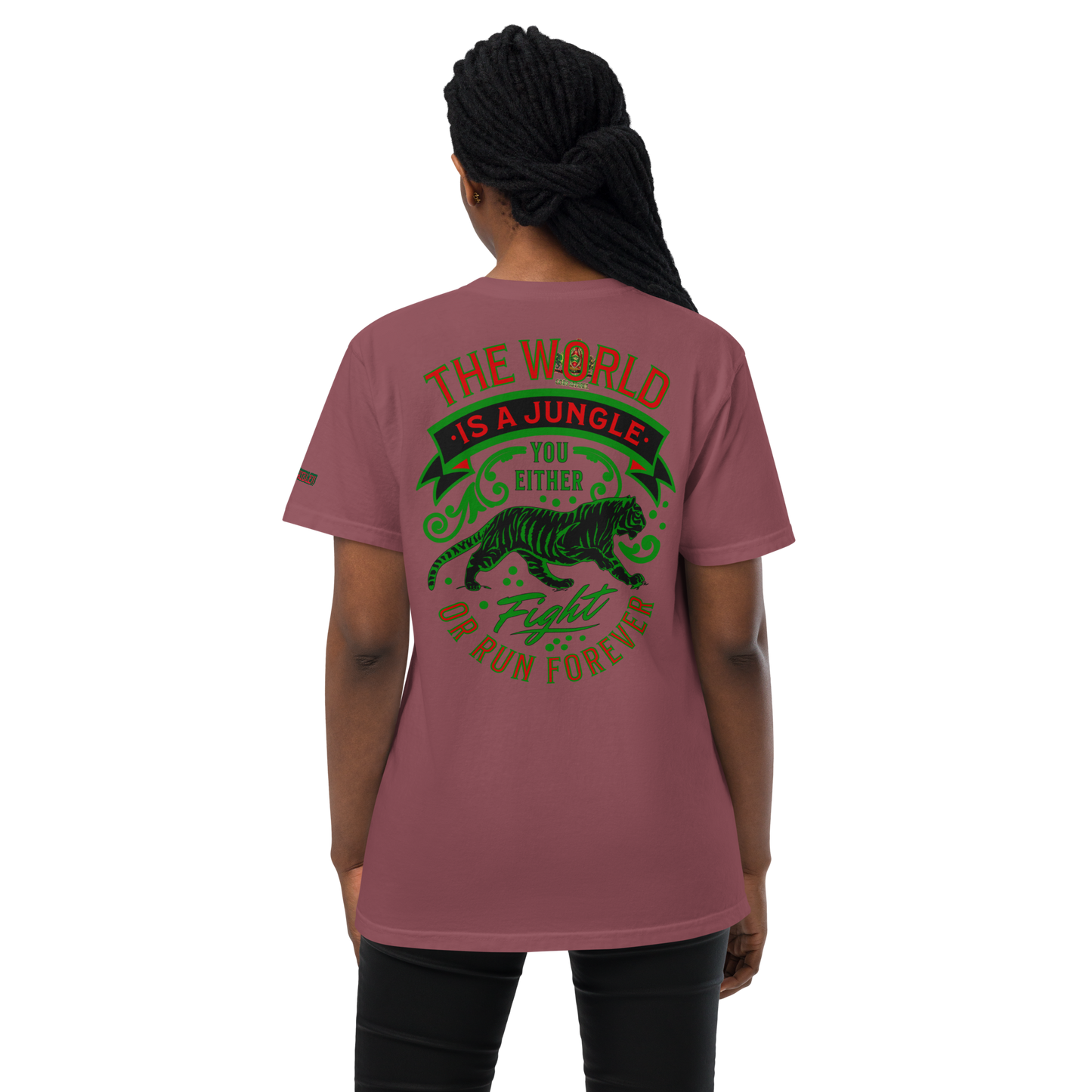 World Is A Jungle - BYRD OF THE 7 SEAS GODS APPAREL - TIGER EDITION - ENBYRD - Goddess/Women Unisex garment-dyed pocket t-shirt