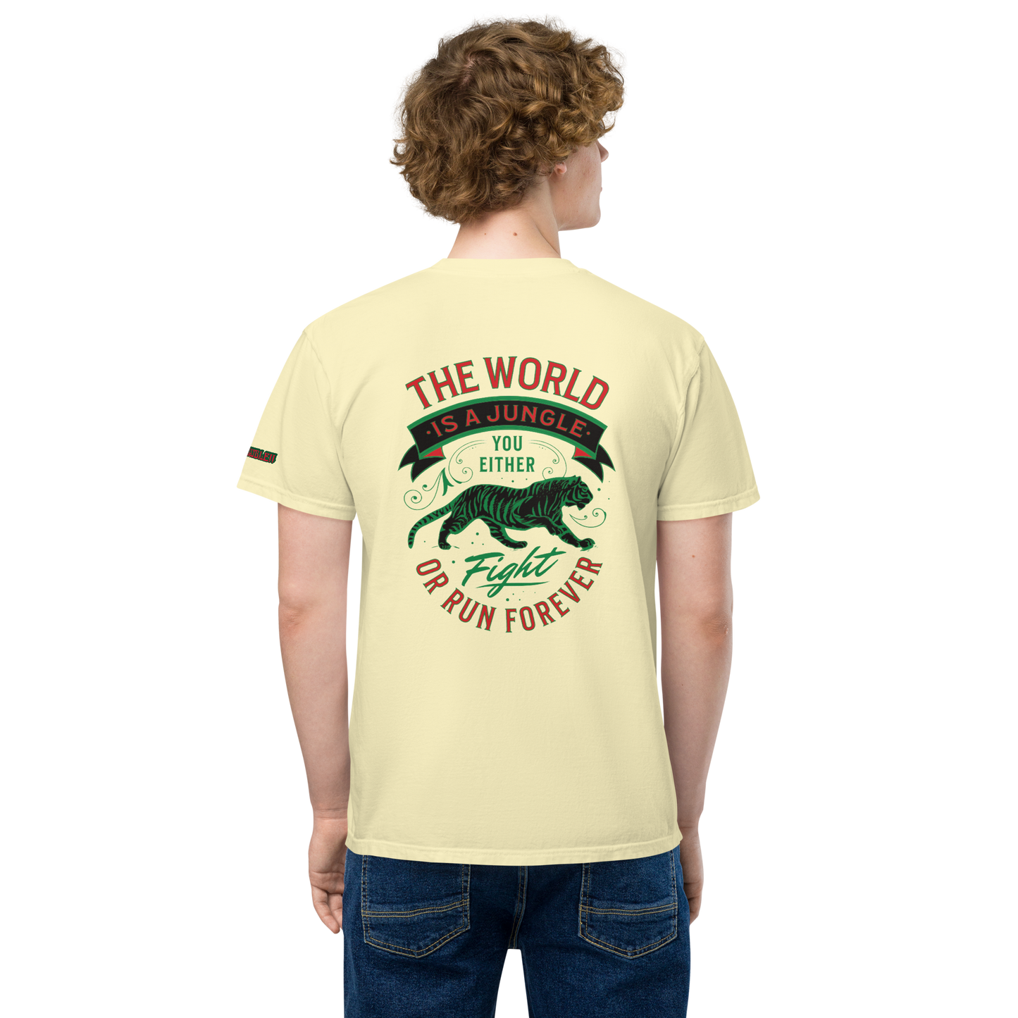 World Is A Jungle - BYRD OF THE 7SEAS GODS APPAREL - TIGER EDITION - ENBYRD - Gods & Goddess Unisex garment-dyed pocket t-shirt