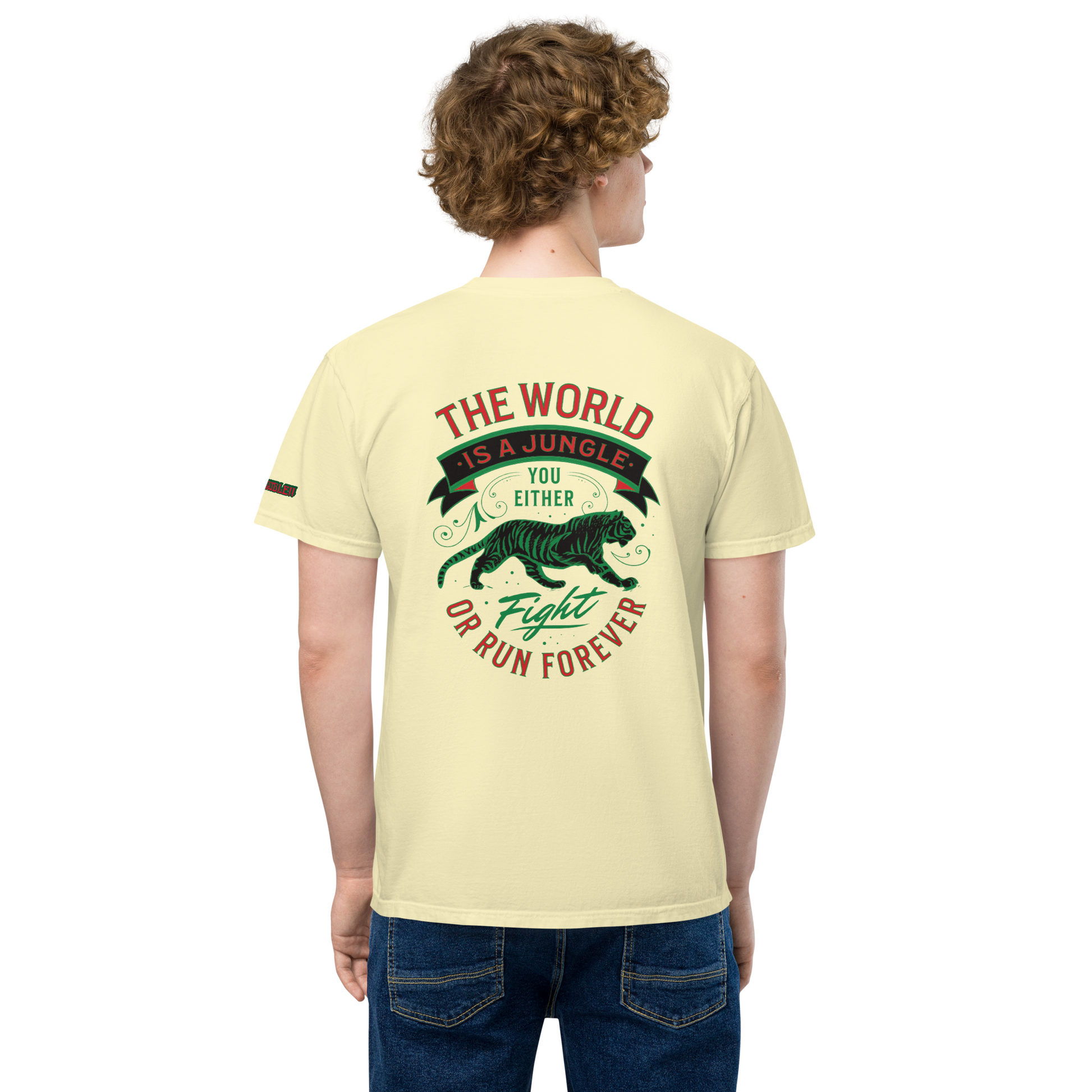 World Is A Jungle - BYRD OF THE 7SEAS GODS APPAREL - TIGER EDITION - ENBYRD - Gods & Goddess Unisex garment-dyed pocket t-shirt