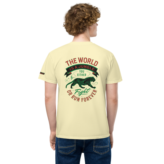 World Is A Jungle - BYRD OF THE 7SEAS GODS APPAREL - TIGER EDITION - ENBYRD - Gods & Goddess Unisex garment-dyed pocket t-shirt