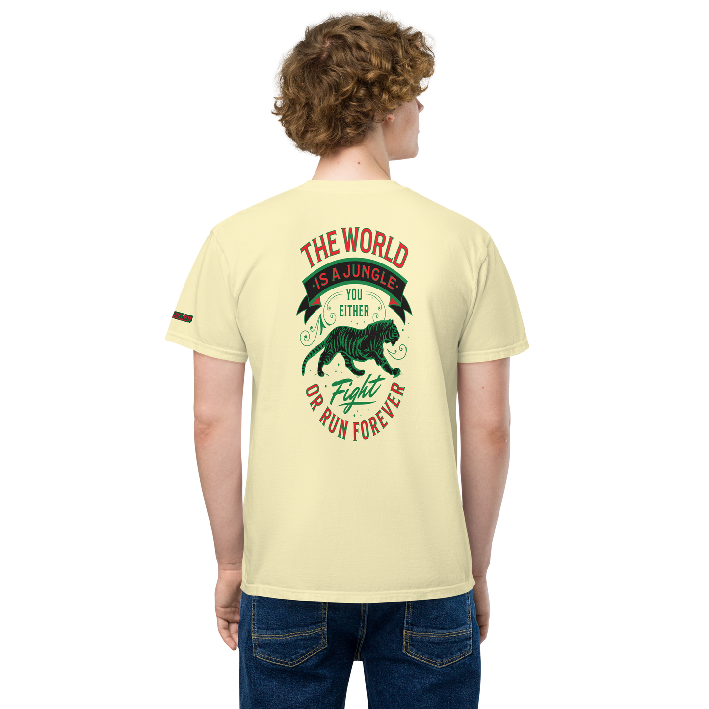 World Is A Jungle - BYRD OF THE 7SEAS GODS APPAREL - TIGER EDITION - ENBYRD - Gods & Goddess Unisex garment-dyed pocket t-shirt