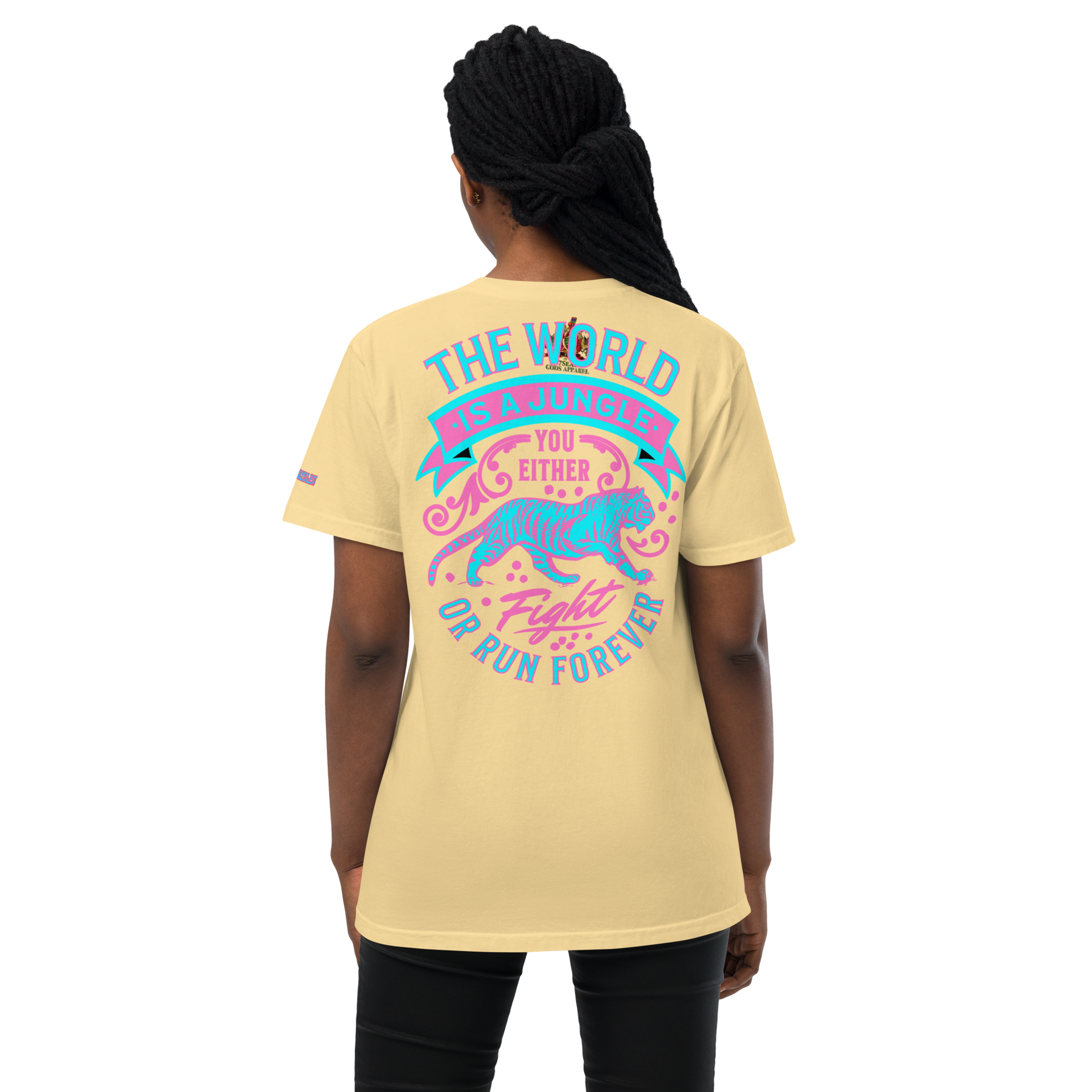 World Is A Jungle - BYRD OF THE 7SEAS GODS APPAREL - TIGER EDITION - YEMAYA - Goddess/Women Unisex garment-dyed pocket t-shirt