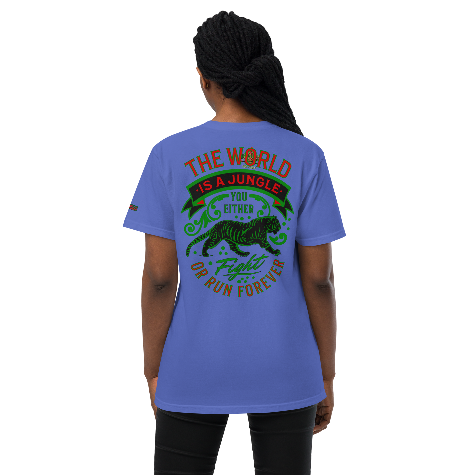 World Is A Jungle - BYRD OF THE 7 SEAS GODS APPAREL - TIGER EDITION - ENBYRD - Goddess/Women Unisex garment-dyed pocket t-shirt