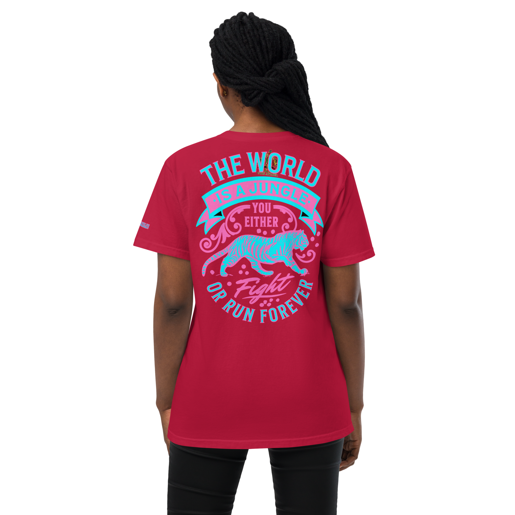 World Is A Jungle - BYRD OF THE 7SEAS GODS APPAREL - TIGER EDITION - YEMAYA - Goddess/Women Unisex garment-dyed pocket t-shirt