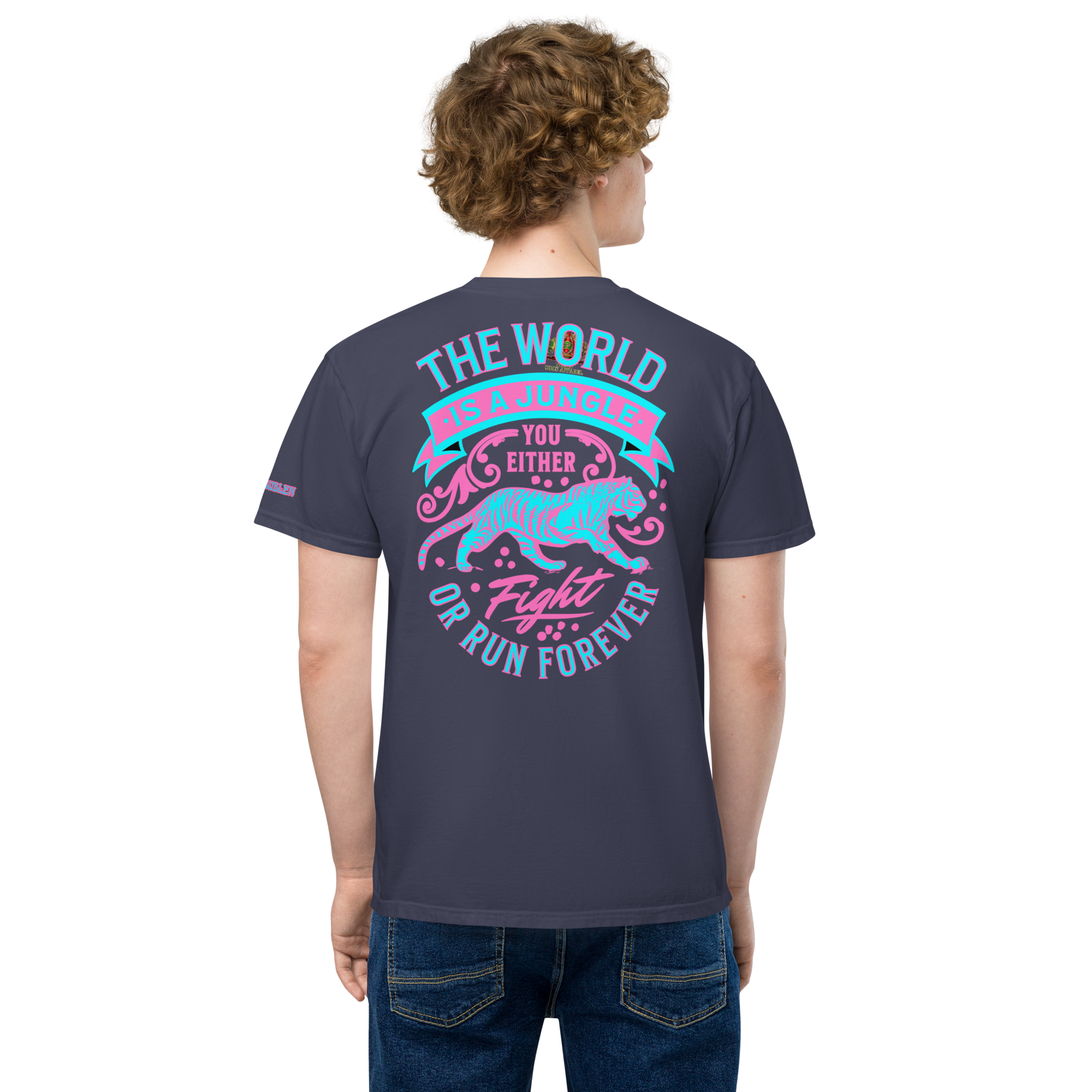 World Is A Jungle - BYRD OF THE 7SEAS GODS APPAREL - TIGER EDITION - YEMAYA - Gods/Mens Unisex garment-dyed pocket t-shirt