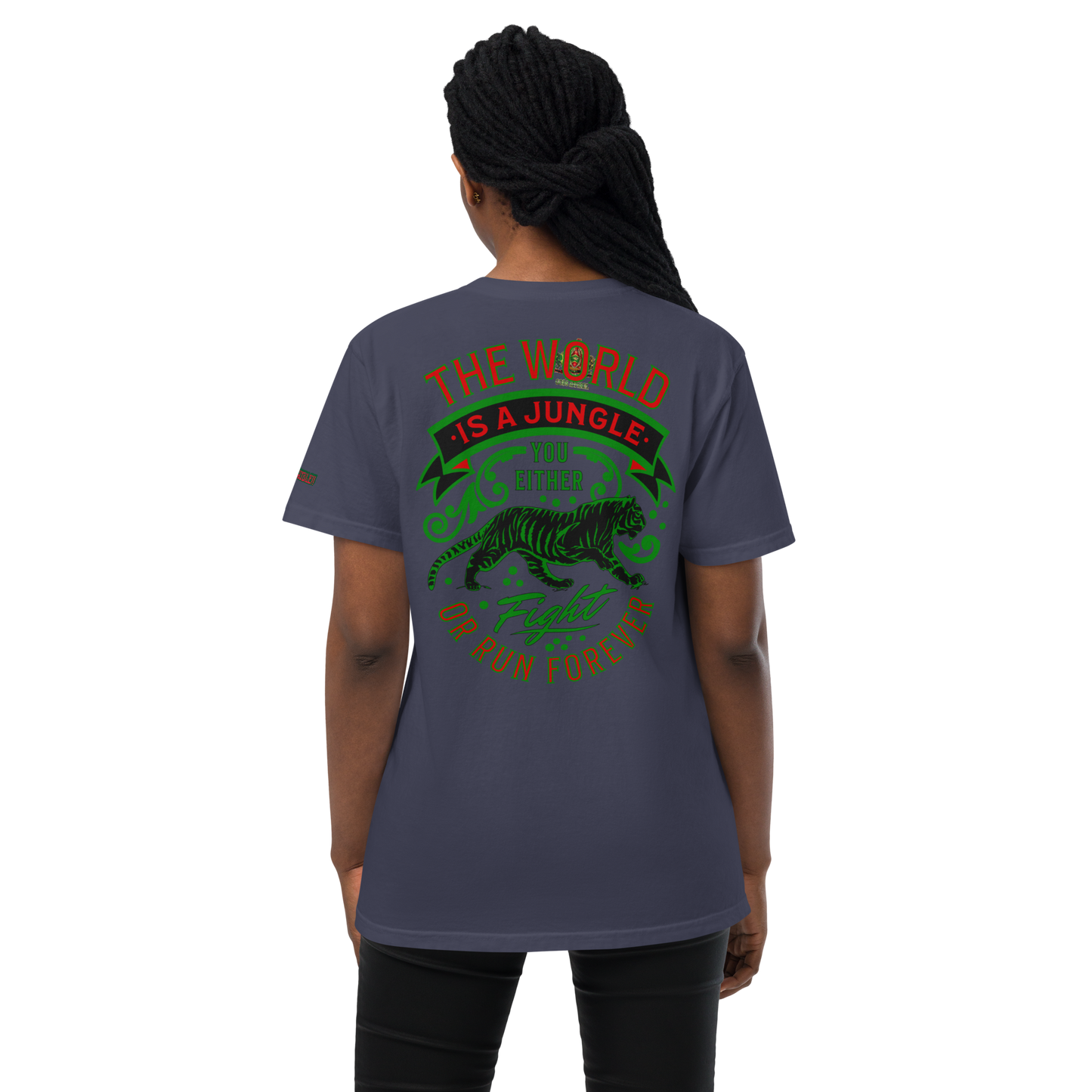 World Is A Jungle - BYRD OF THE 7 SEAS GODS APPAREL - TIGER EDITION - ENBYRD - Goddess/Women Unisex garment-dyed pocket t-shirt