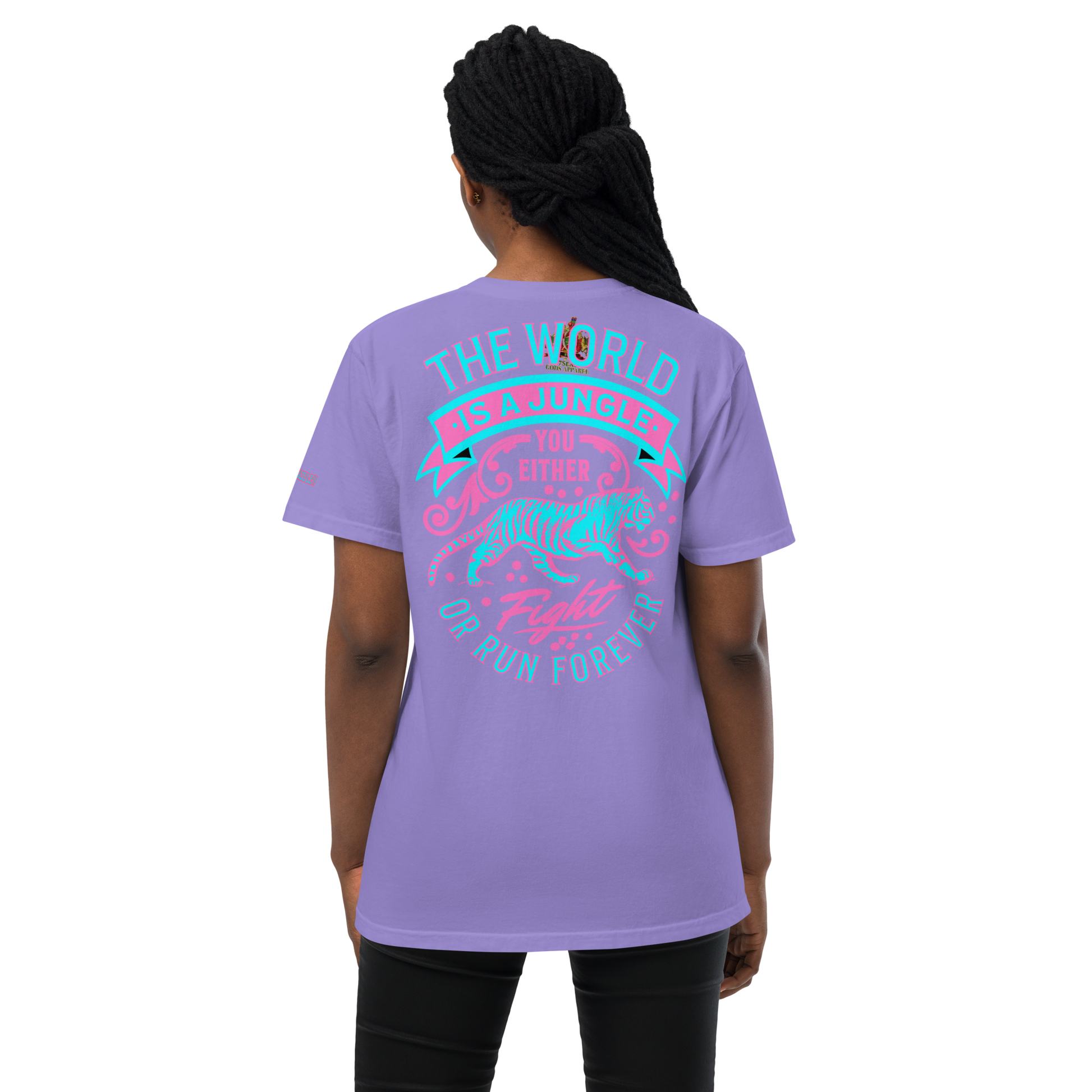 World Is A Jungle - BYRD OF THE 7SEAS GODS APPAREL - TIGER EDITION - YEMAYA - Goddess/Women Unisex garment-dyed pocket t-shirt