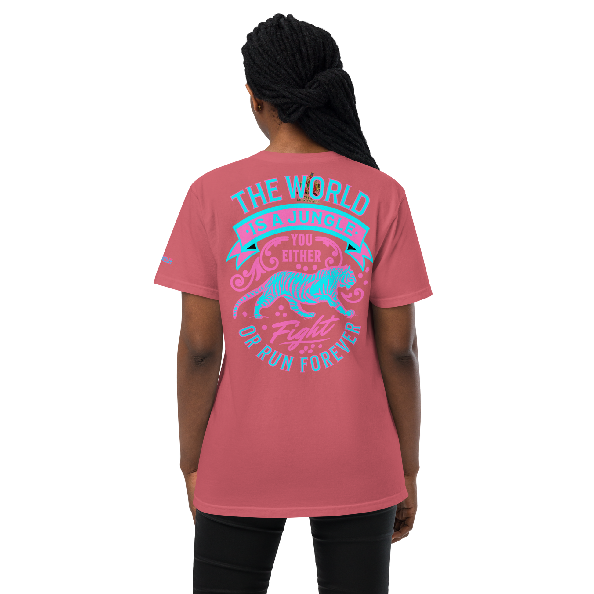 World Is A Jungle - BYRD OF THE 7SEAS GODS APPAREL - TIGER EDITION - YEMAYA - Goddess/Women Unisex garment-dyed pocket t-shirt