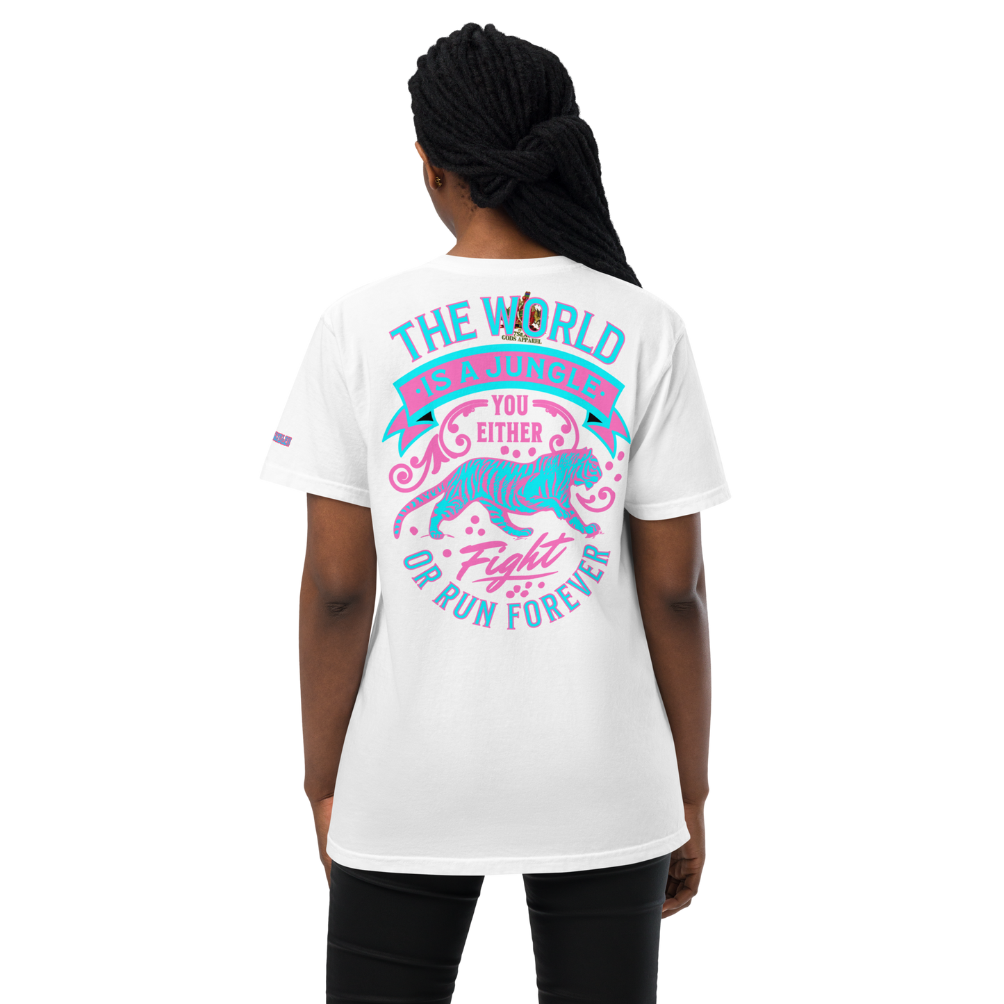 World Is A Jungle - BYRD OF THE 7SEAS GODS APPAREL - TIGER EDITION - YEMAYA - Goddess/Women Unisex garment-dyed pocket t-shirt