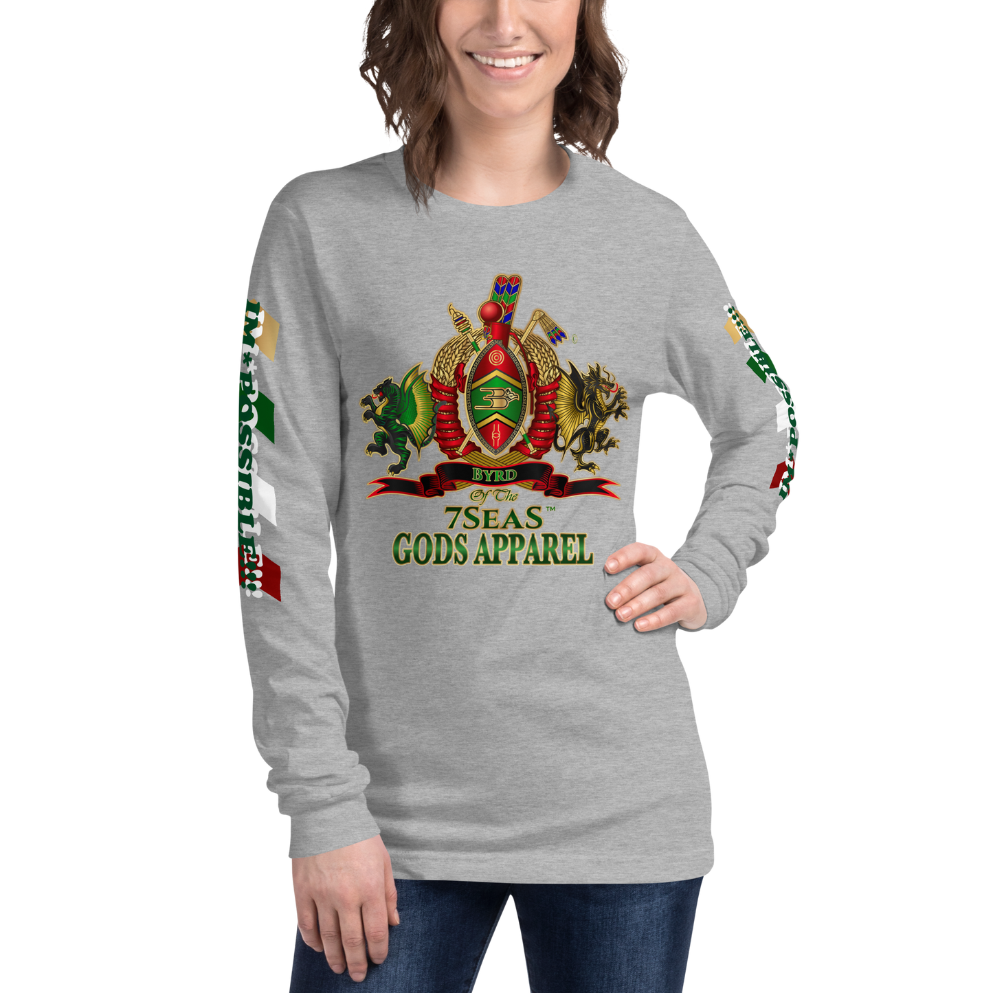 APEP - BYRD OF THE 7SEAS GODS APPAREL - Goddess/Women Unisex Long Sleeve Tee