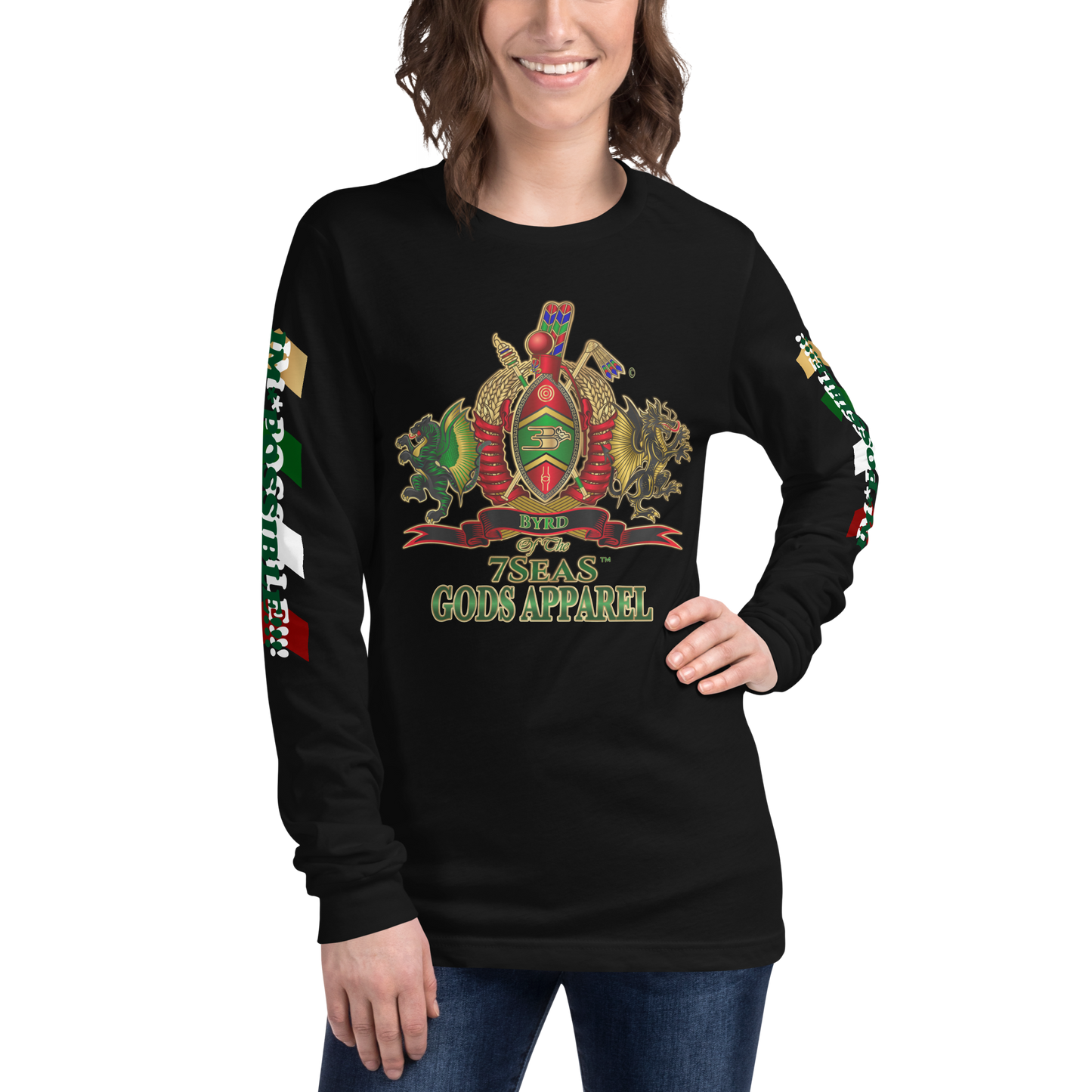 APEP - BYRD OF THE 7SEAS GODS APPAREL - Goddess/Women Unisex Long Sleeve Tee