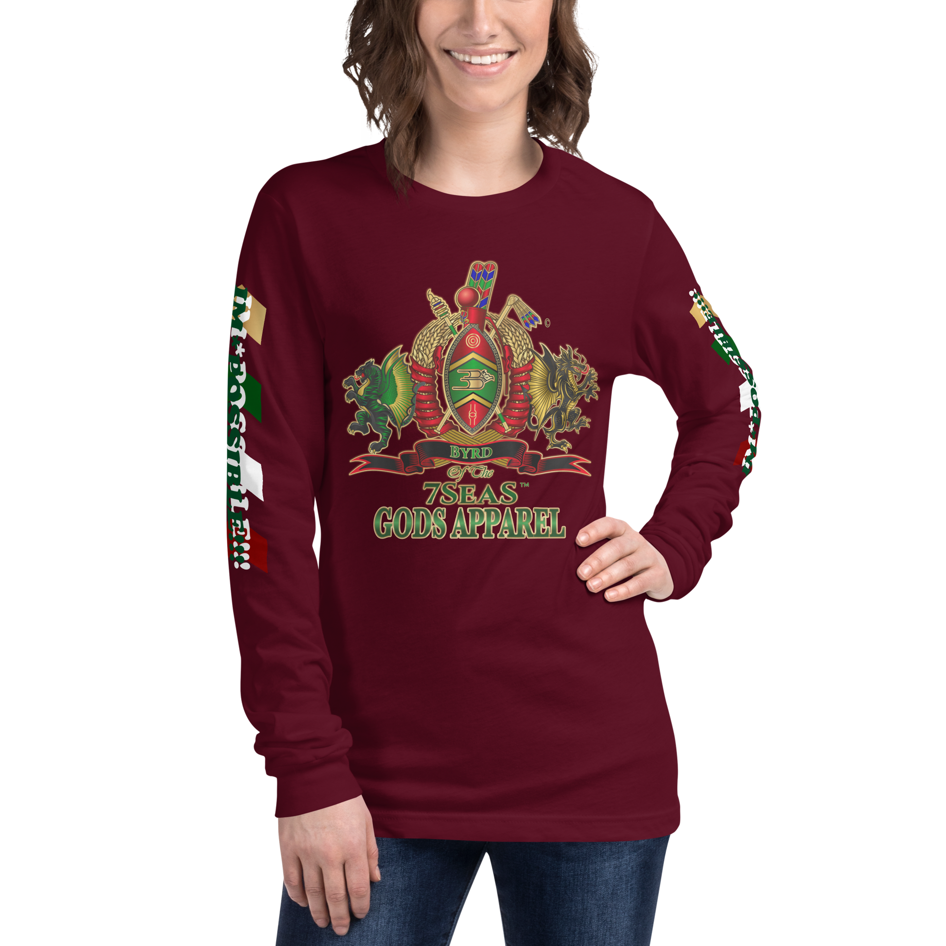 APEP - BYRD OF THE 7SEAS GODS APPAREL - Goddess/Women Unisex Long Sleeve Tee