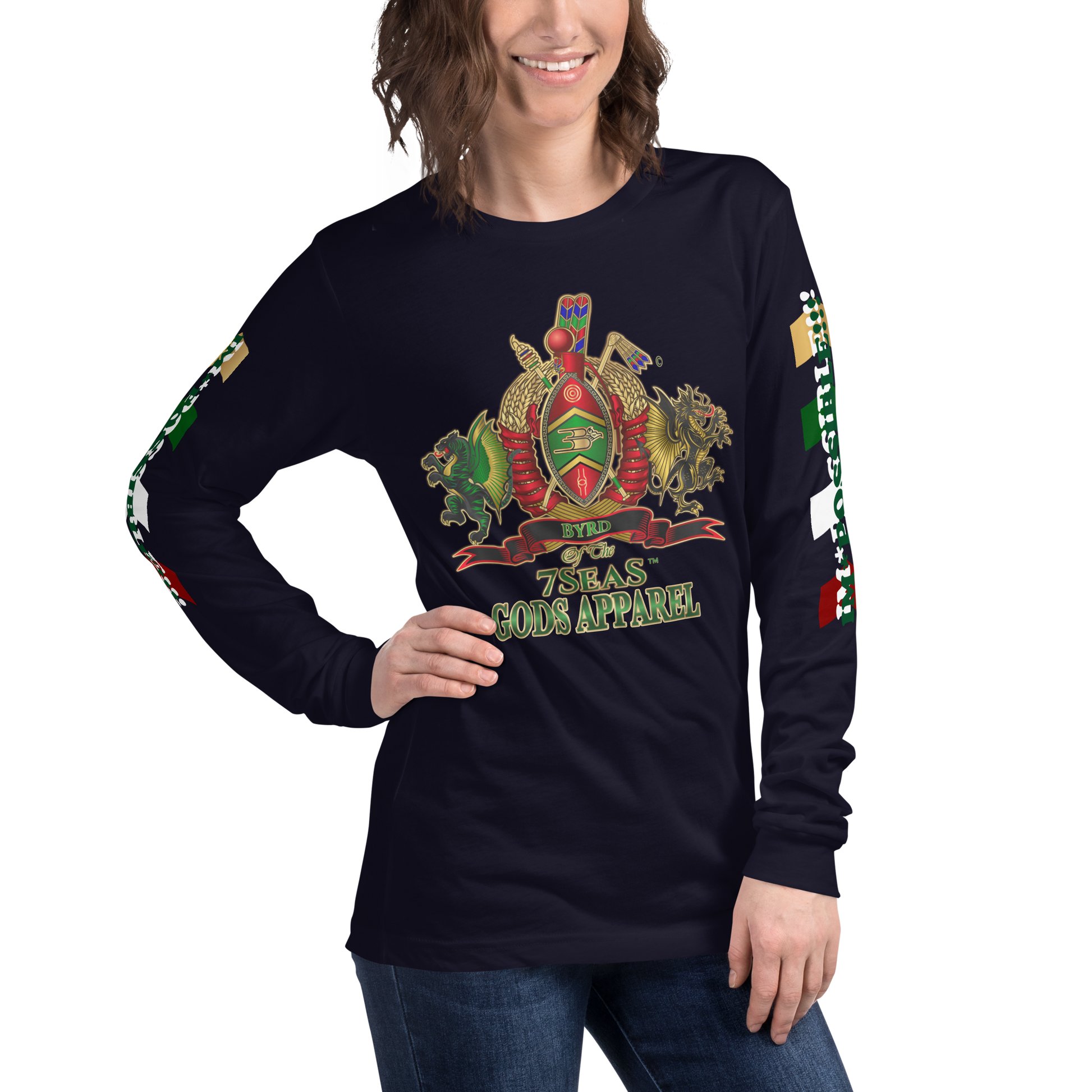 APEP - BYRD OF THE 7SEAS GODS APPAREL - Goddess/Women Unisex Long Sleeve Tee