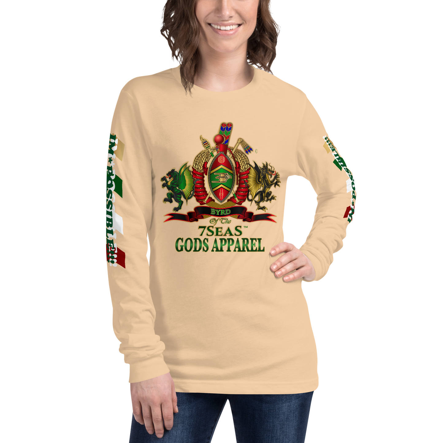 APEP - BYRD OF THE 7SEAS GODS APPAREL - Goddess/Women Unisex Long Sleeve Tee