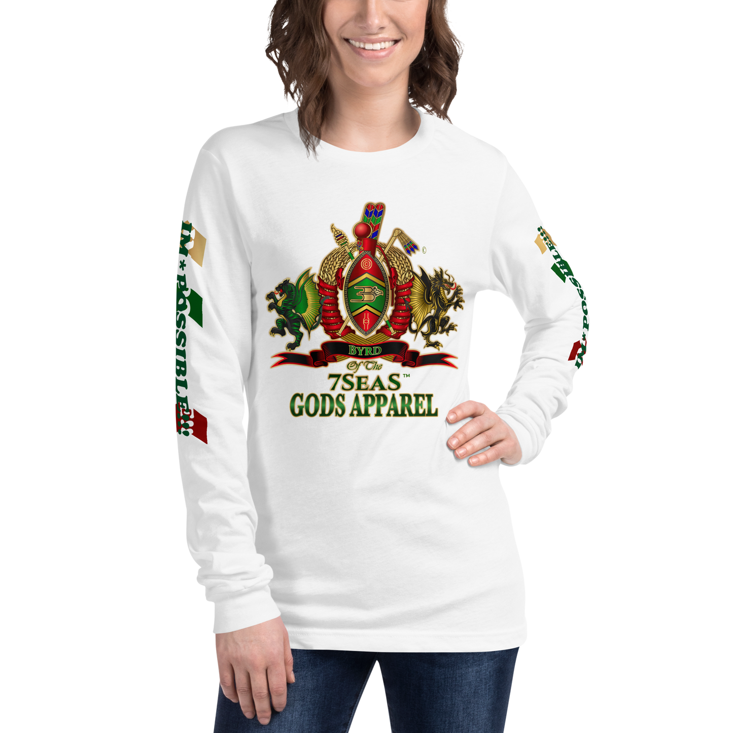 APEP - BYRD OF THE 7SEAS GODS APPAREL - Goddess/Women Unisex Long Sleeve Tee