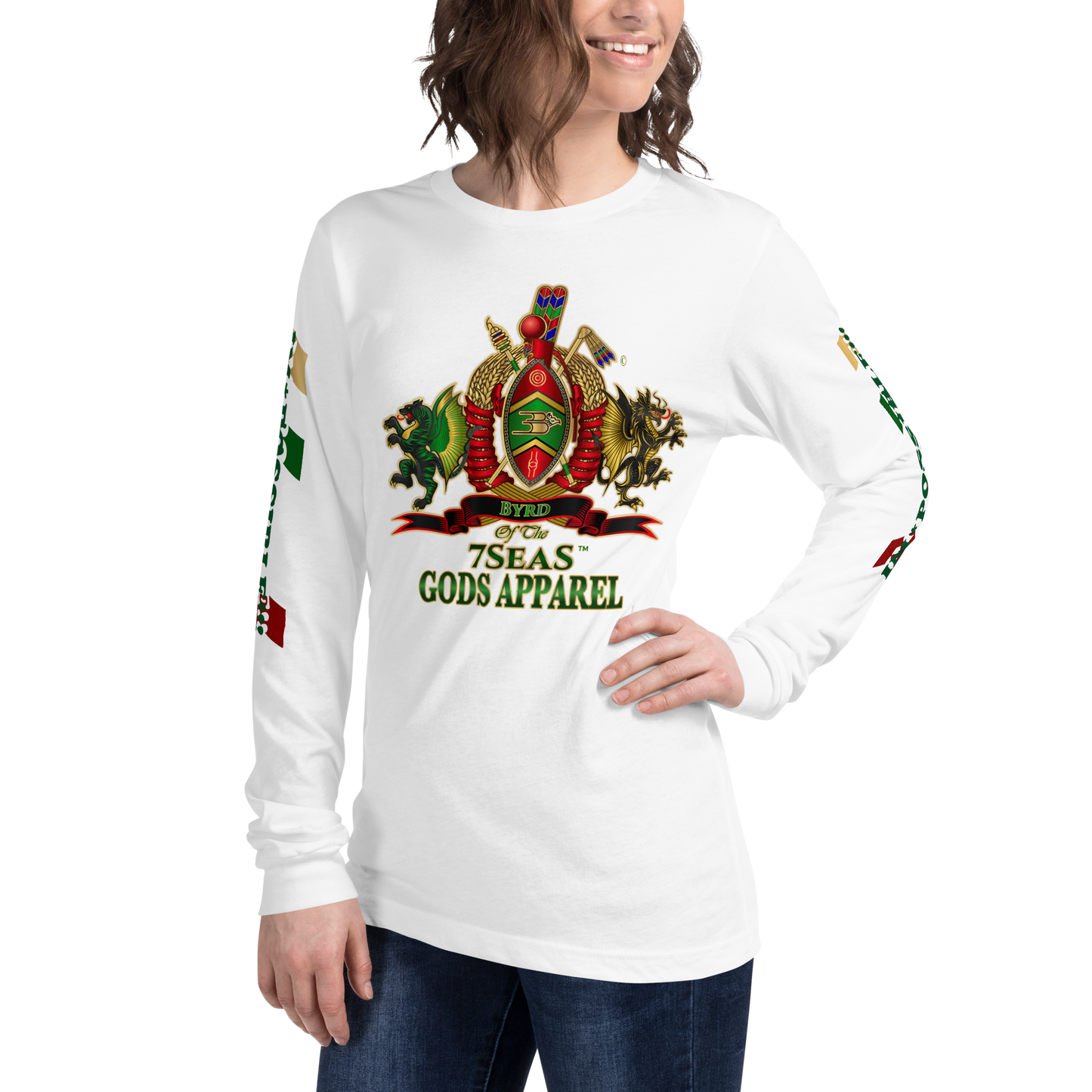 APEP - BYRD OF THE 7SEAS GODS APPAREL - Goddess/Women Unisex Long Sleeve Tee