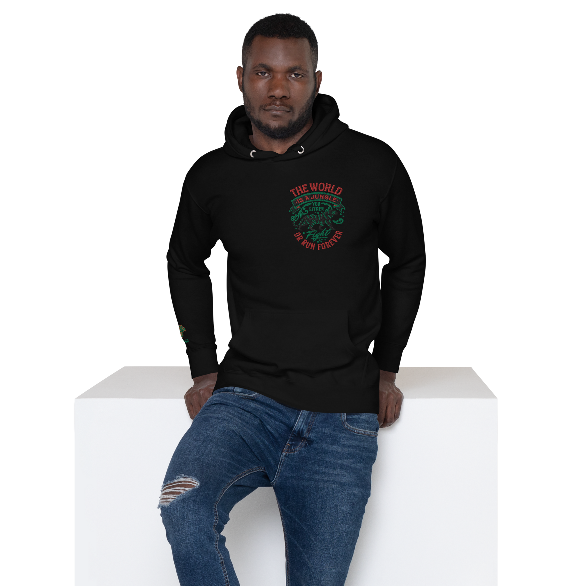 World Is A Jungle - BYRD OF THE 7SEAS GODS APPAREL - TIGER EDITION - ENBYRD - Embroidery - Gods/Mens Unisex Hoodie