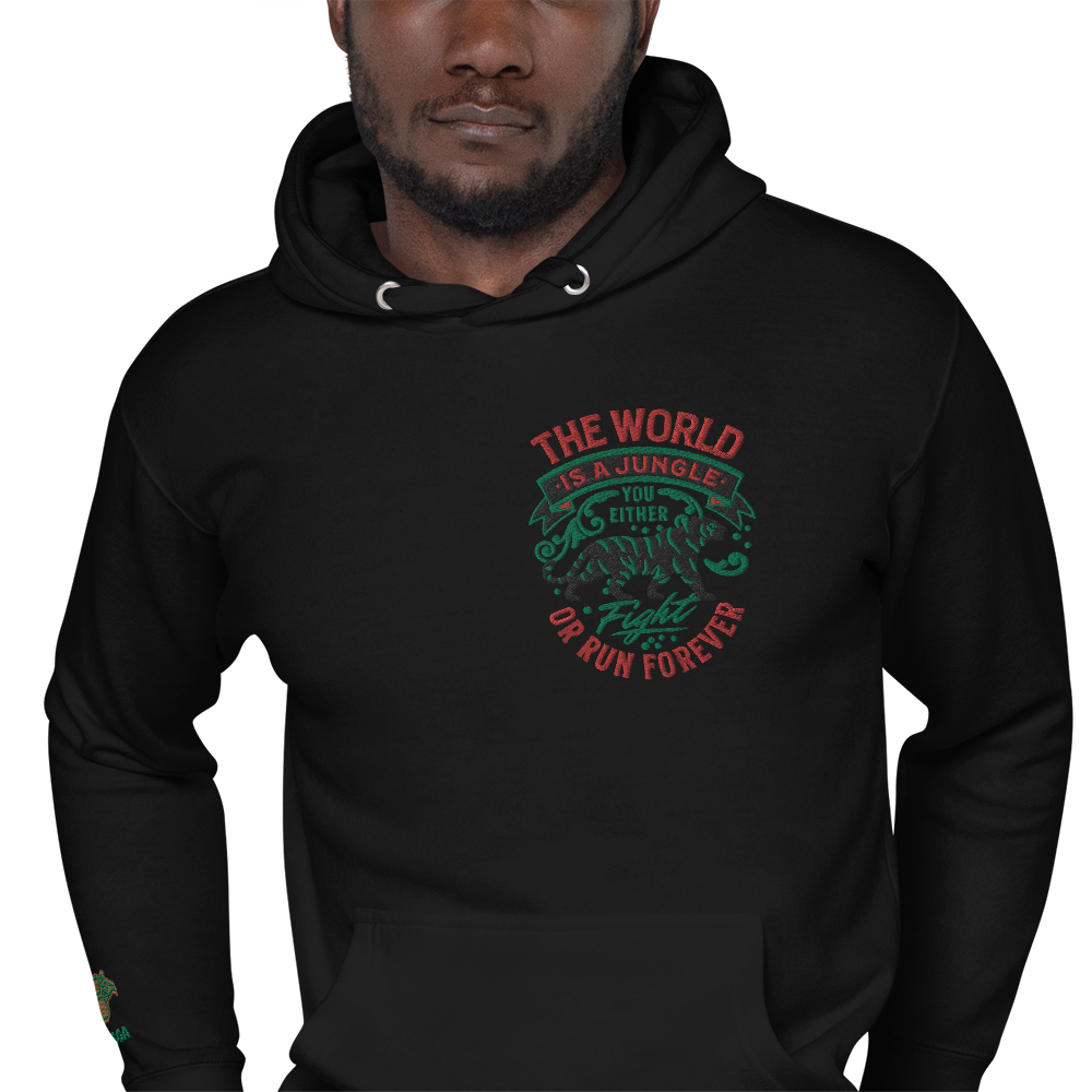 World Is A Jungle - BYRD OF THE 7SEAS GODS APPAREL - TIGER EDITION - ENBYRD - Embroidery - Gods/Mens Unisex Hoodie