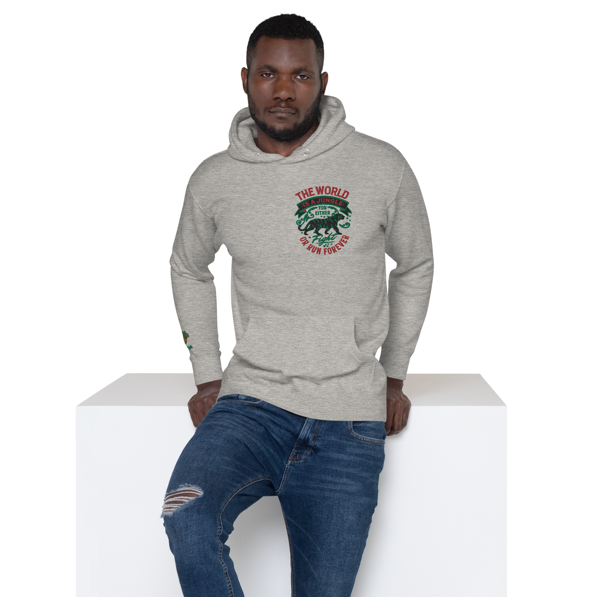 World Is A Jungle - BYRD OF THE 7SEAS GODS APPAREL - TIGER EDITION - ENBYRD - Embroidery - Gods/Mens Unisex Hoodie