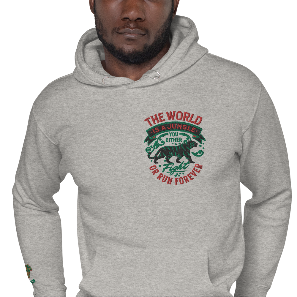 World Is A Jungle - BYRD OF THE 7SEAS GODS APPAREL - TIGER EDITION - ENBYRD - Embroidery - Gods/Mens Unisex Hoodie