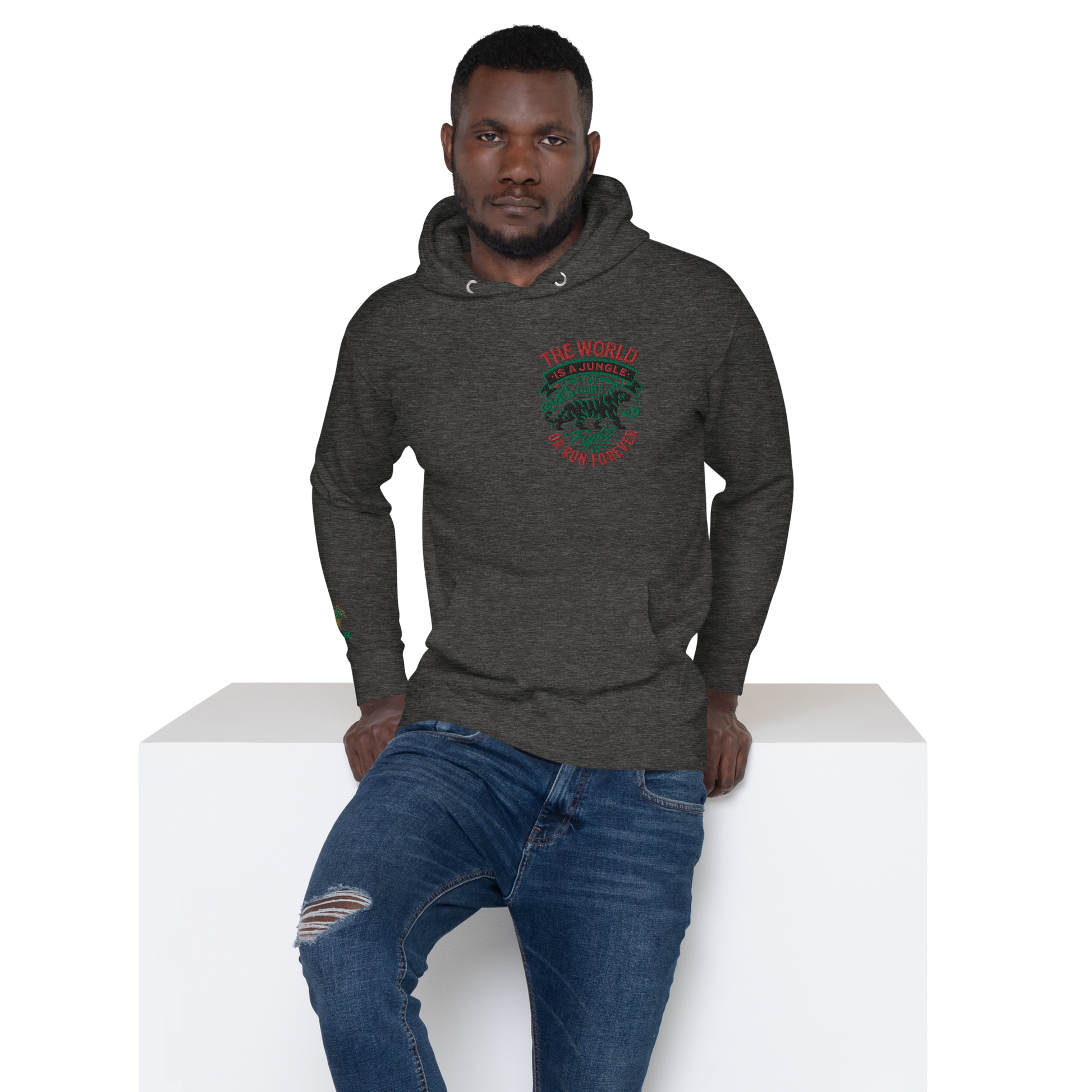 World Is A Jungle - BYRD OF THE 7SEAS GODS APPAREL - TIGER EDITION - ENBYRD - Embroidery - Gods/Mens Unisex Hoodie