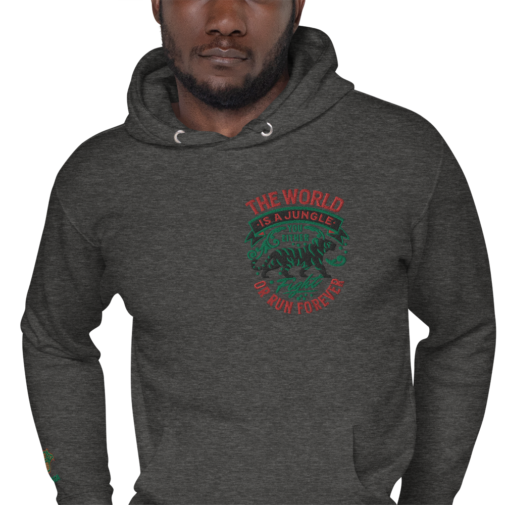 World Is A Jungle - BYRD OF THE 7SEAS GODS APPAREL - TIGER EDITION - ENBYRD - Embroidery - Gods/Mens Unisex Hoodie