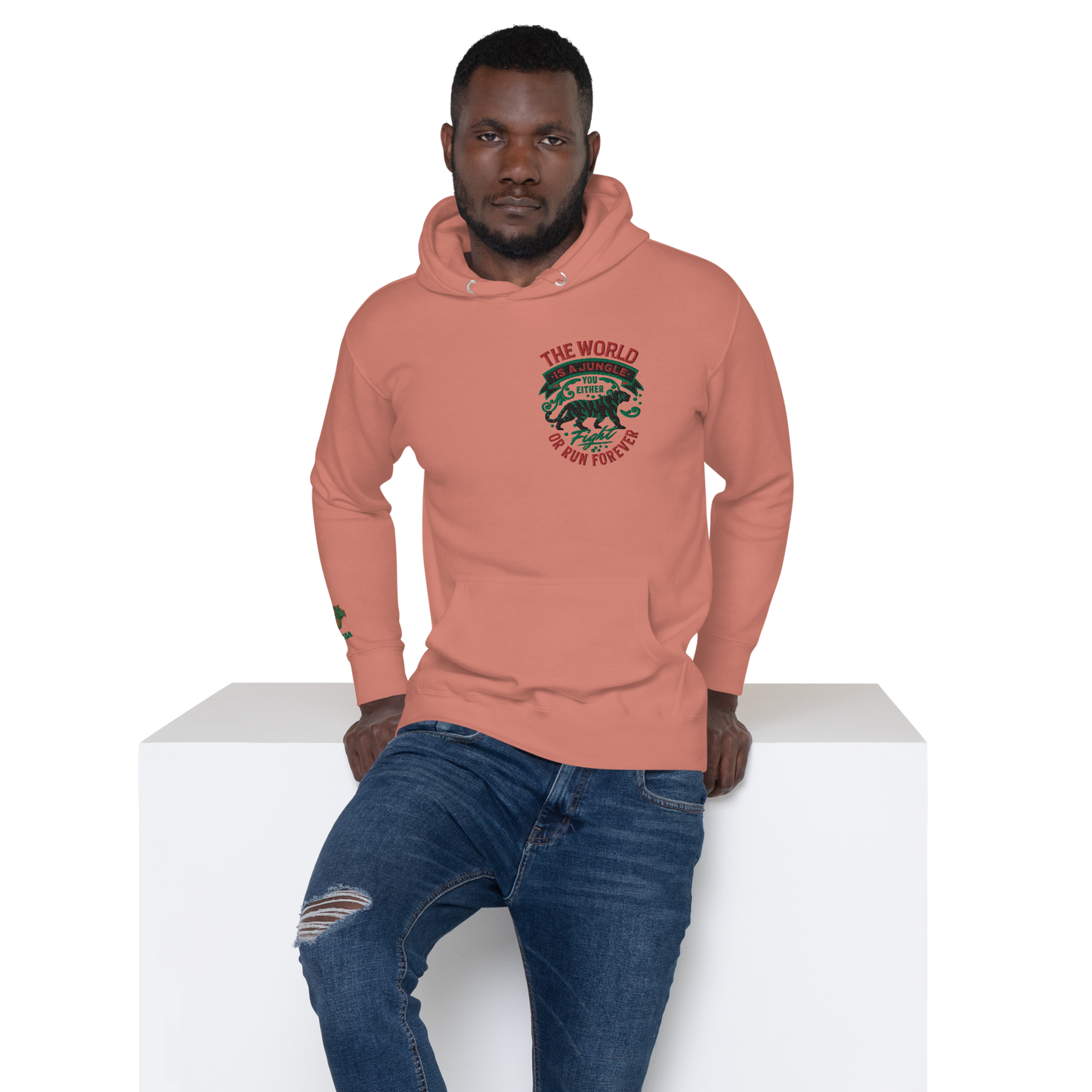 World Is A Jungle - BYRD OF THE 7SEAS GODS APPAREL - TIGER EDITION - ENBYRD - Embroidery - Gods/Mens Unisex Hoodie