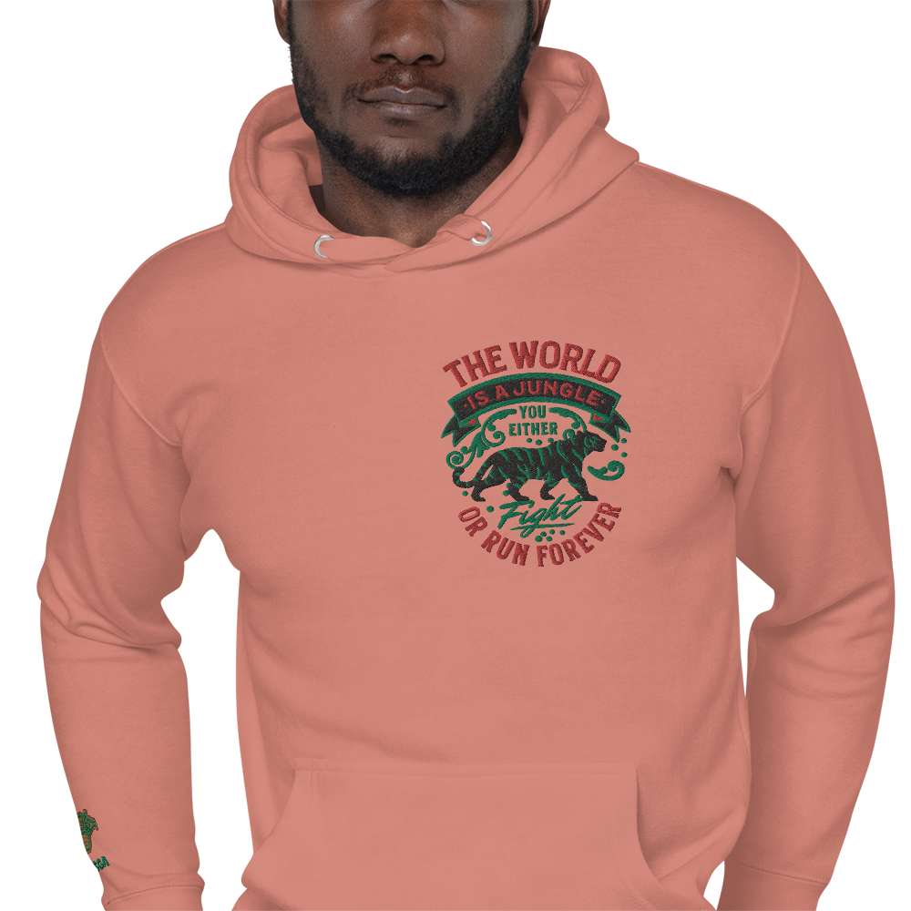 World Is A Jungle - BYRD OF THE 7SEAS GODS APPAREL - TIGER EDITION - ENBYRD - Embroidery - Gods/Mens Unisex Hoodie