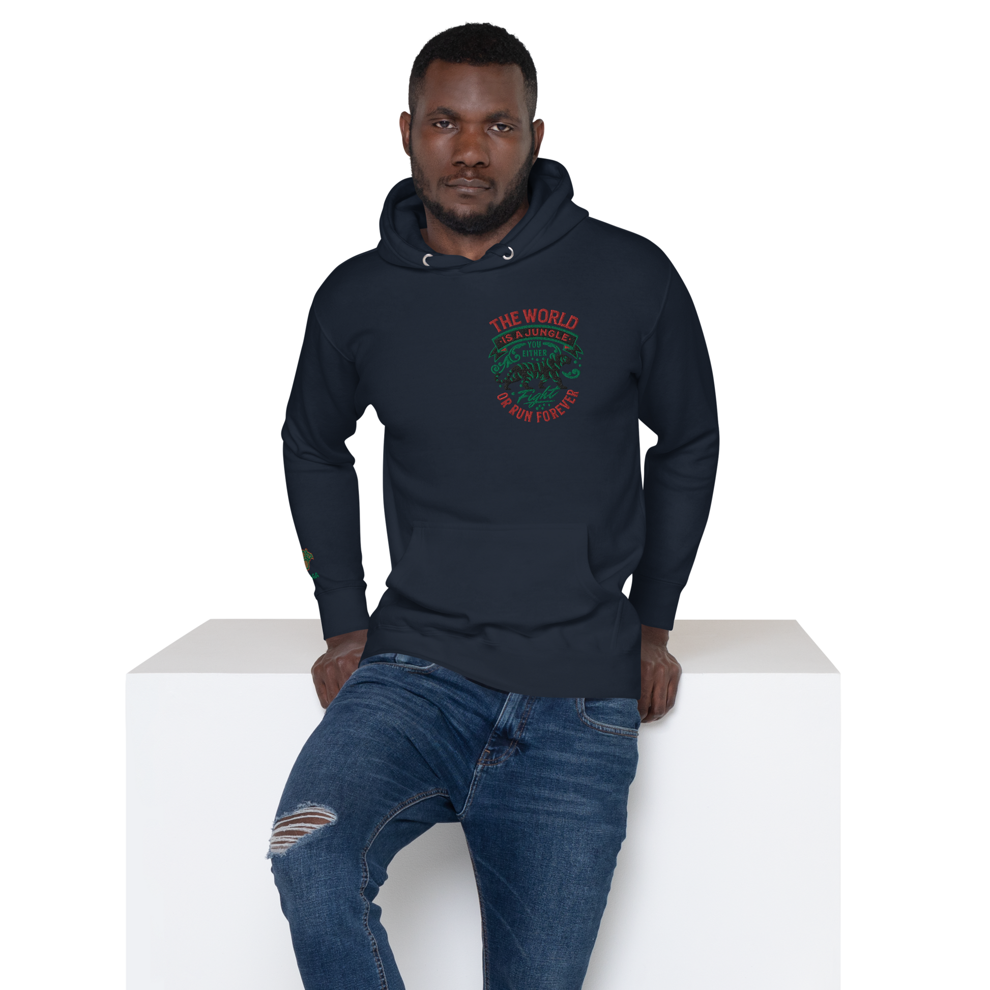 World Is A Jungle - BYRD OF THE 7SEAS GODS APPAREL - TIGER EDITION - ENBYRD - Embroidery - Gods/Mens Unisex Hoodie