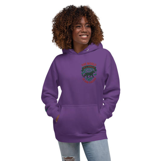 World Is A Jungle - BYRD OF THE 7SEAS GODS APPAREL - TIGER EDITION - ENBYRD - Embroidery - Goddess/Women Unisex Hoodie