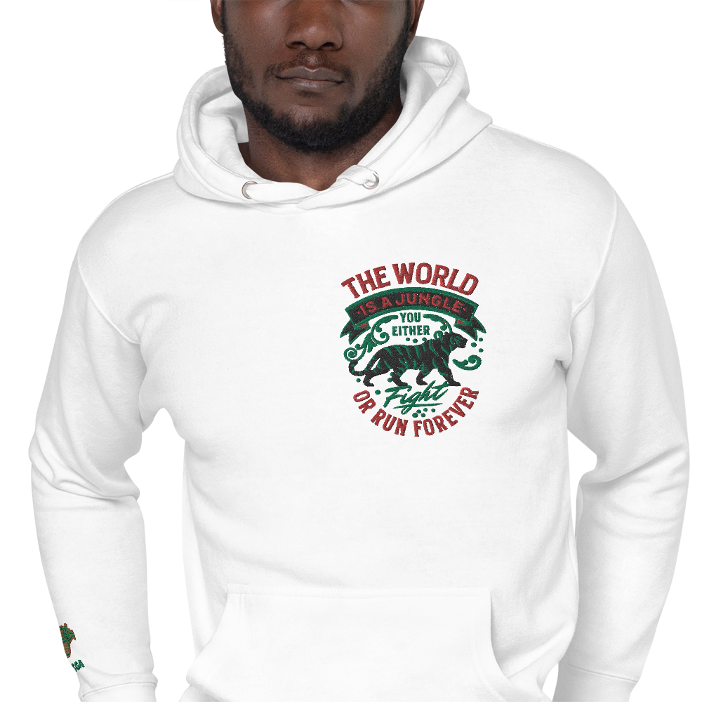 World Is A Jungle - BYRD OF THE 7SEAS GODS APPAREL - TIGER EDITION - ENBYRD - Embroidery - Gods/Mens Unisex Hoodie