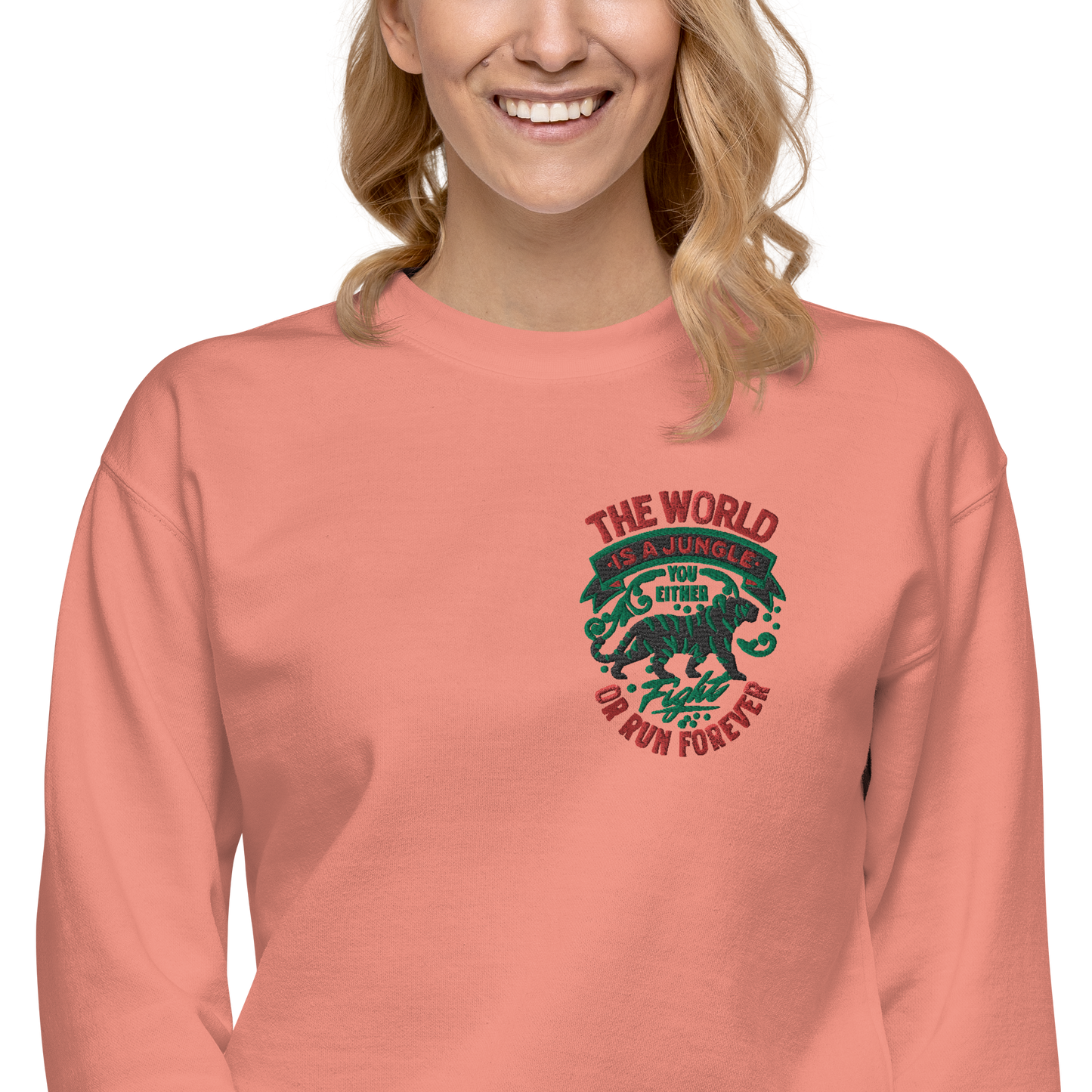 World Is A Jungle - BYRD OF THE 7SEAS GODS APPAREL - ENBYRD EDITION - Goddess/Women Embroidery Unisex Premium Sweatshirt