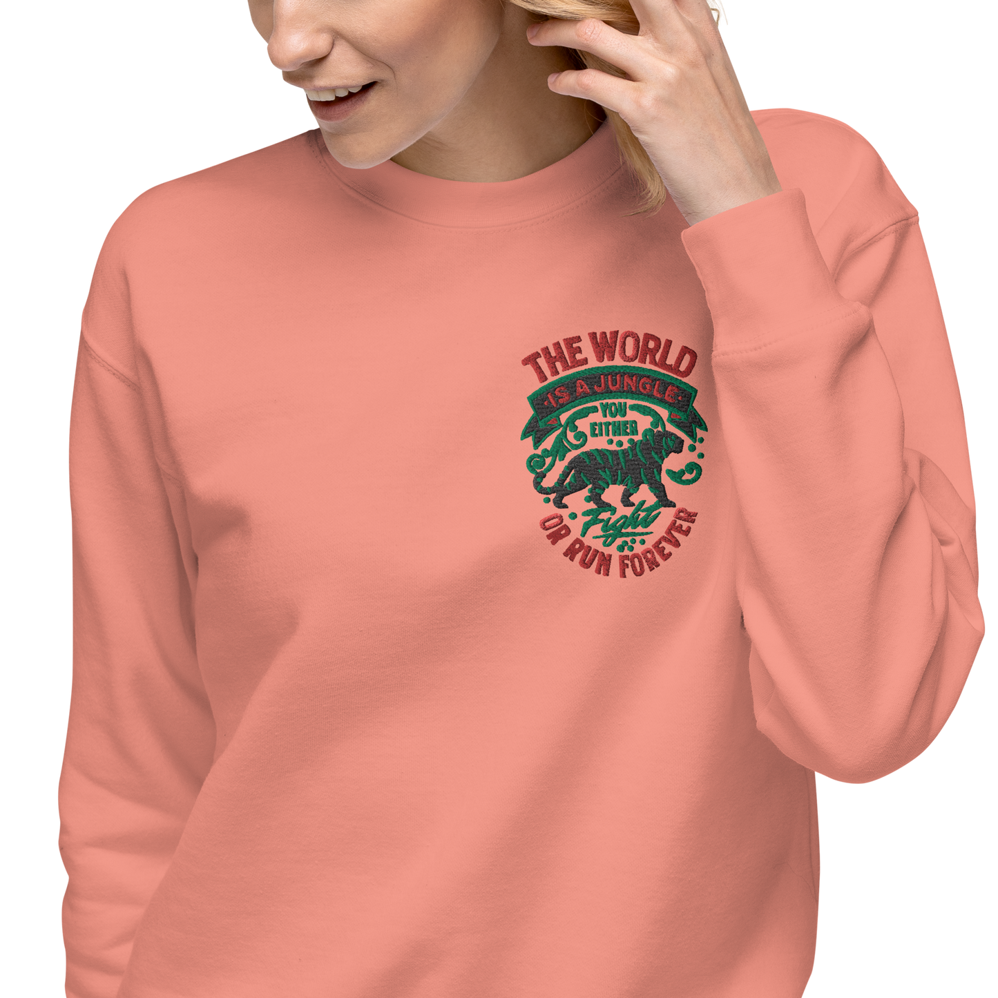 World Is A Jungle - BYRD OF THE 7SEAS GODS APPAREL - ENBYRD EDITION - Goddess/Women Embroidery Unisex Premium Sweatshirt