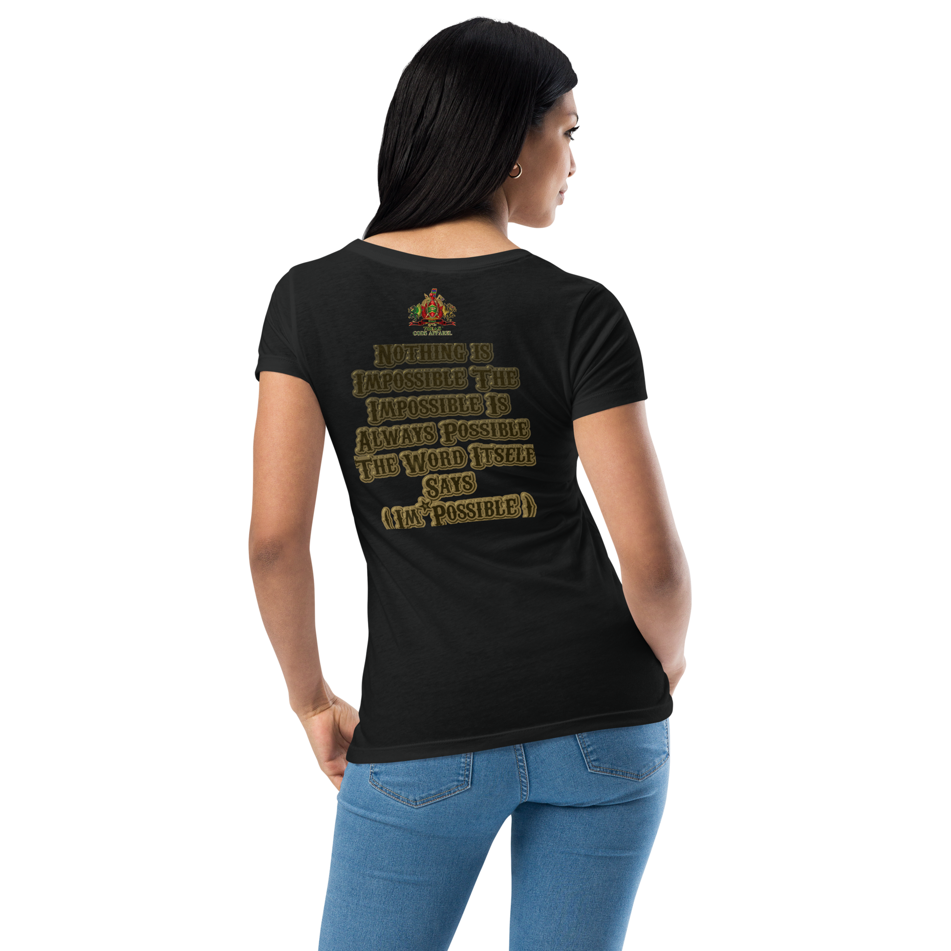 KHNUM - BYRD OF THE 7SEAS GODS APPAREL - BROWN - Goddess/Women fitted t-shirt