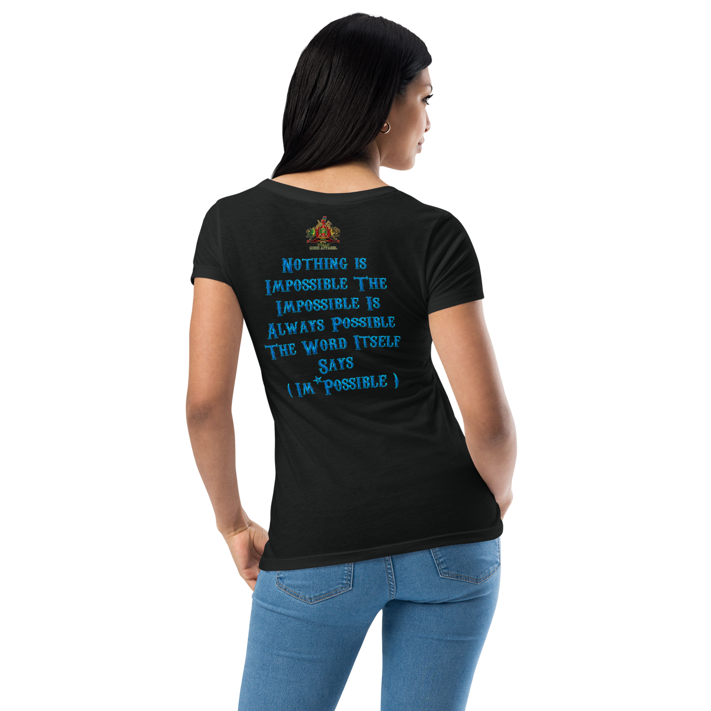 PTAH - BYRD OF THE 7SEAS GODS APPAREL - BLUE - Goddess/Women fitted t-shirt