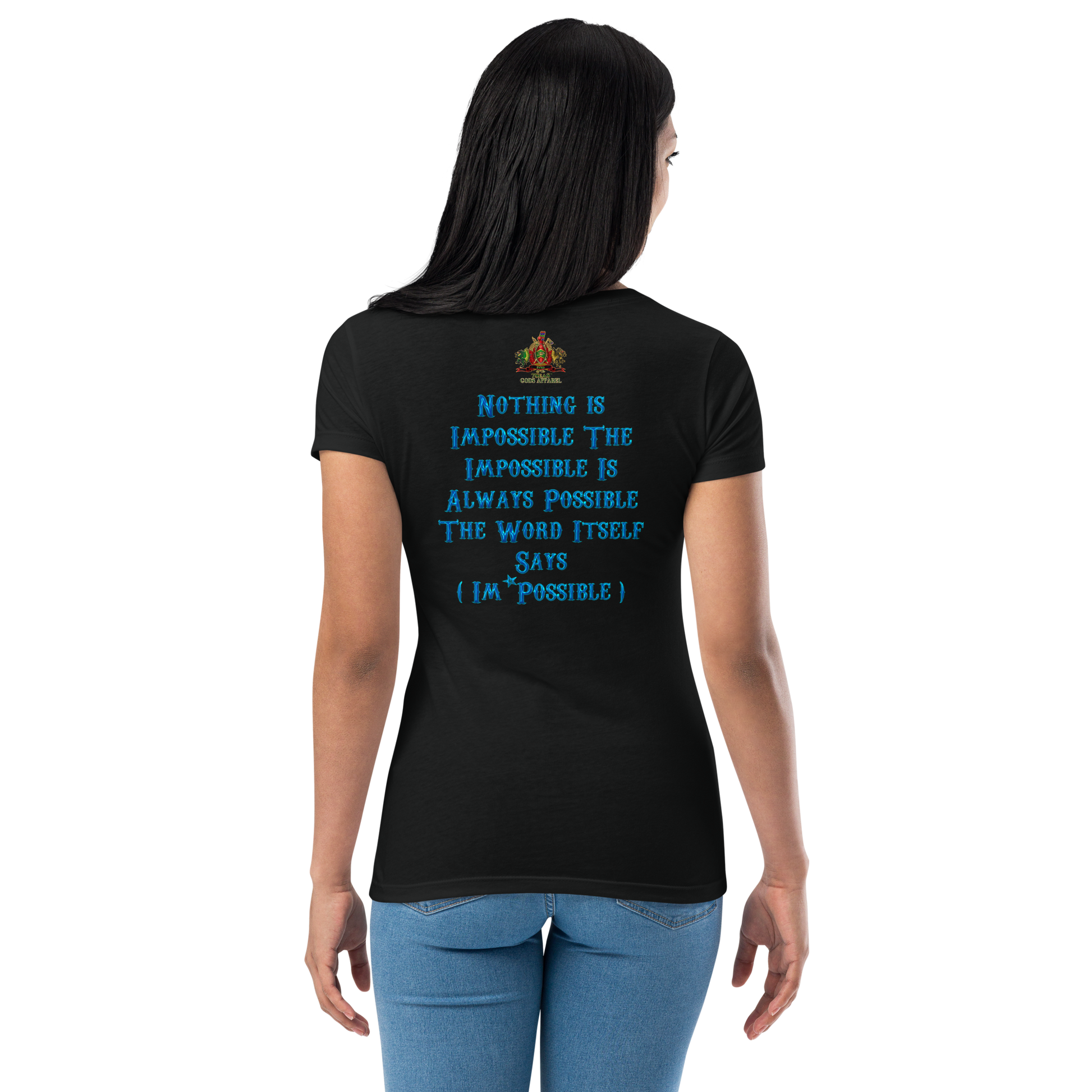 PTAH - BYRD OF THE 7SEAS GODS APPAREL - BLUE - Goddess/Women fitted t-shirt